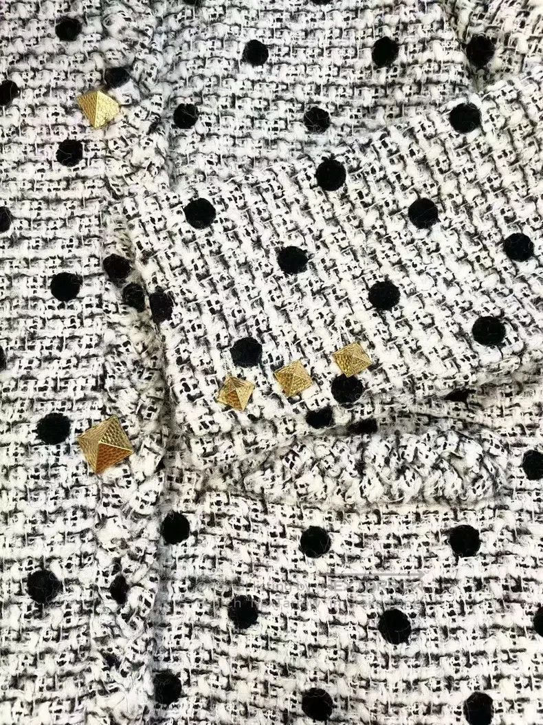 Valentino Valentino Polka-dot tweed gold buckle jacket Size S / US 4 / IT 40 - 5 Thumbnail