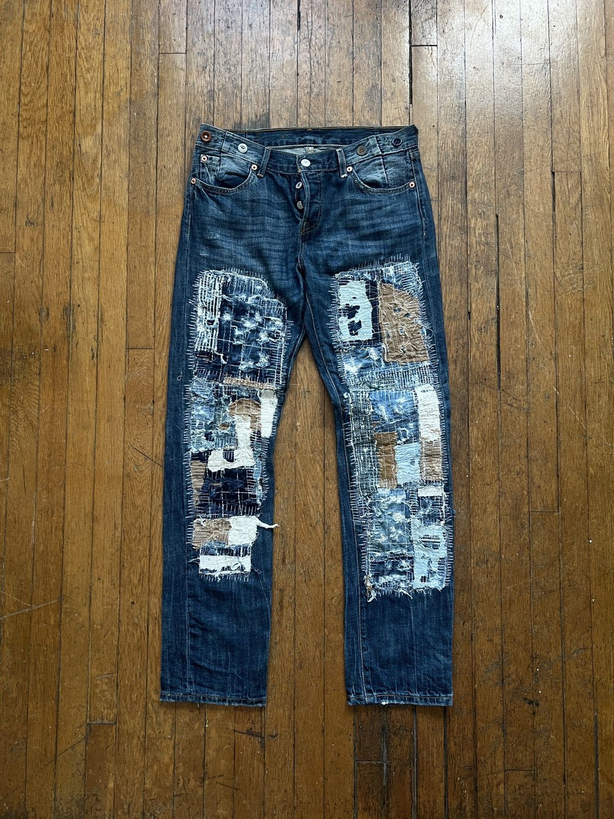 Vintage Custom Kapital Boro Style Denim Size US 29 - 1 Thumbnail