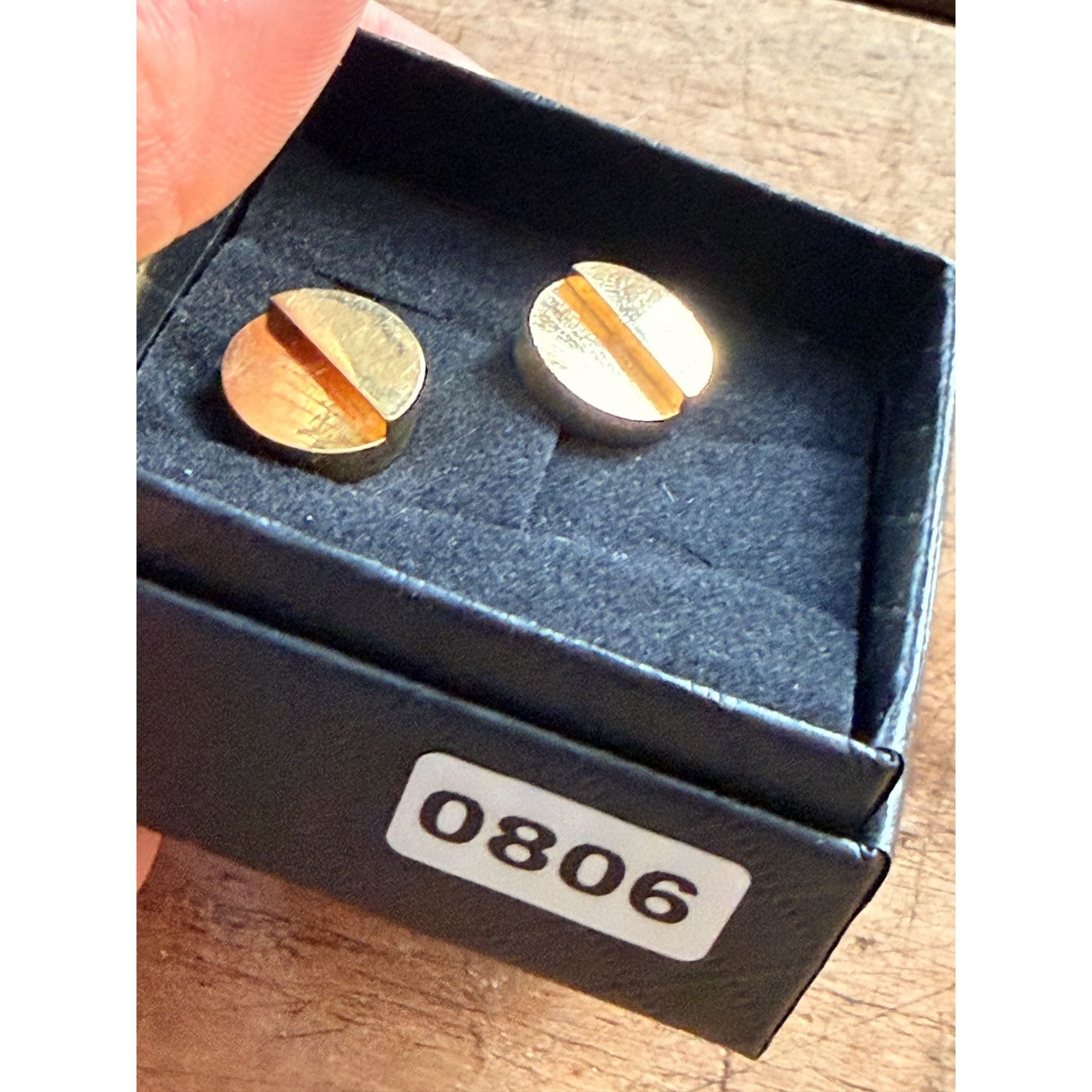 Other Gold & Silver Round Cufflinks With Textured Design In Black Size ONE SIZE - 5 Thumbnail