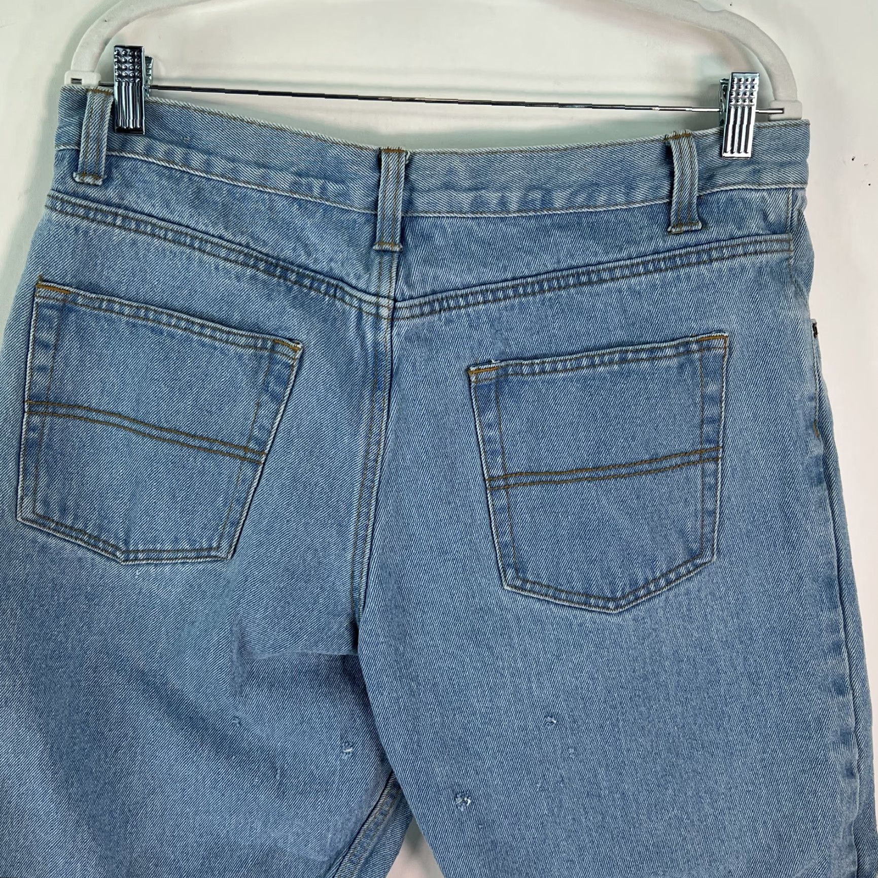Faded Glory Faded Glory Mens Relaxed Fit Flat Front Blue Denim Bermuda Shorts Size 34 Size US 34 / EU 50 - 3 Thumbnail