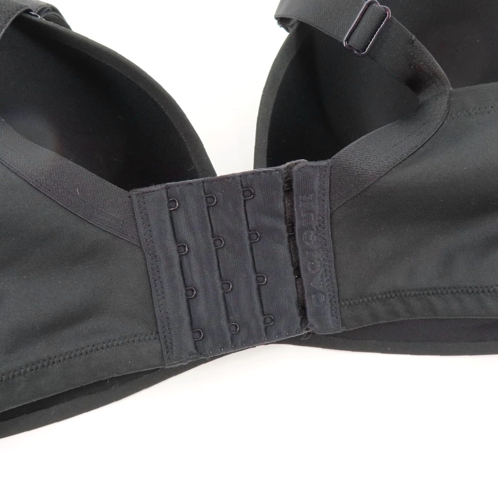 Vintage Cacique Bra Solid Black 38DDD Simply Wire Free Plunge Padded Wireless Plus Womens Shirt? Size ONE SIZE - 5 Thumbnail