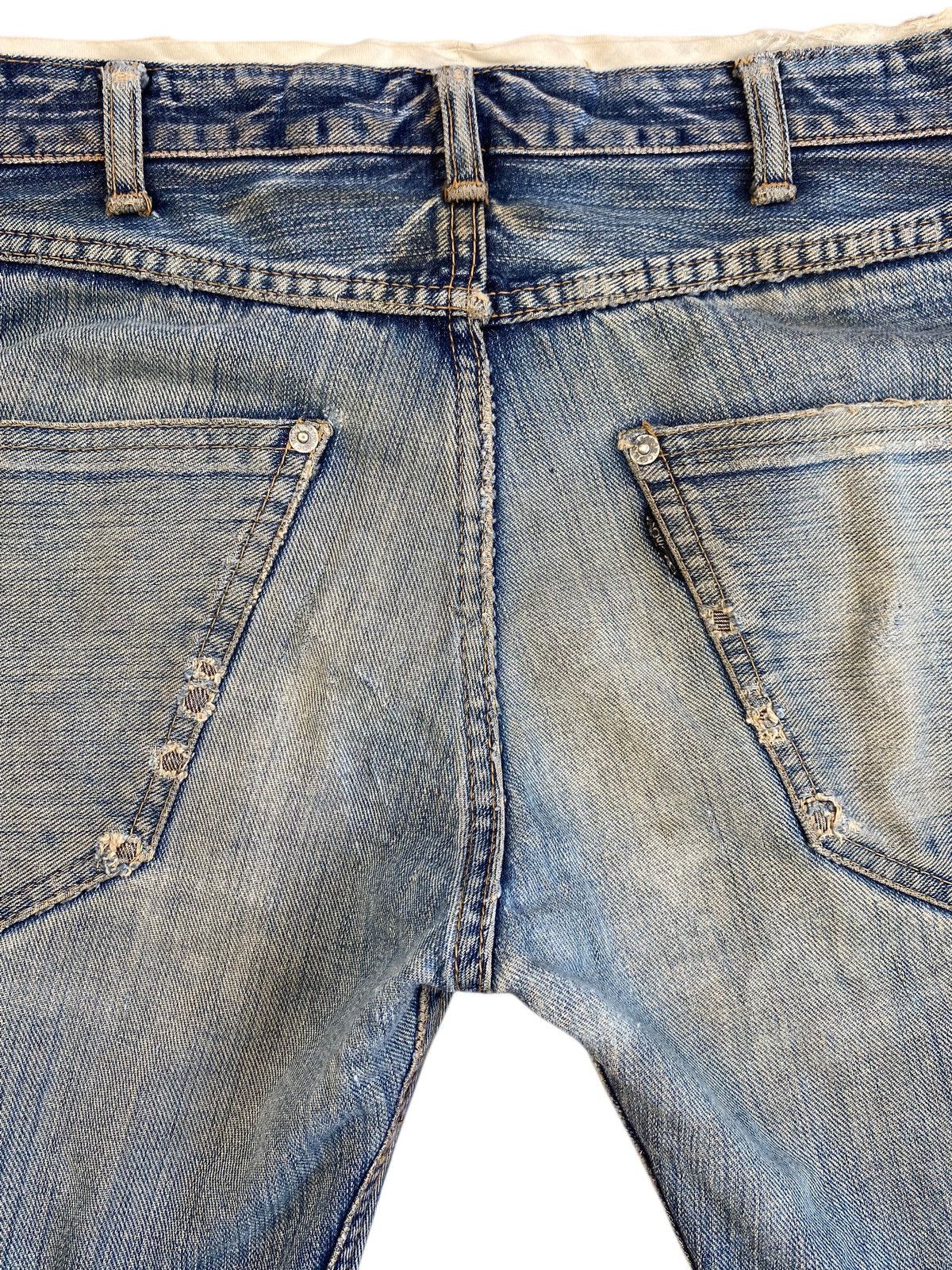 Japanese Brand Cosmic Wonder Jeans Distressed Mudwash Regular Fit Denim Size US 32 / EU 48 - 15 Thumbnail