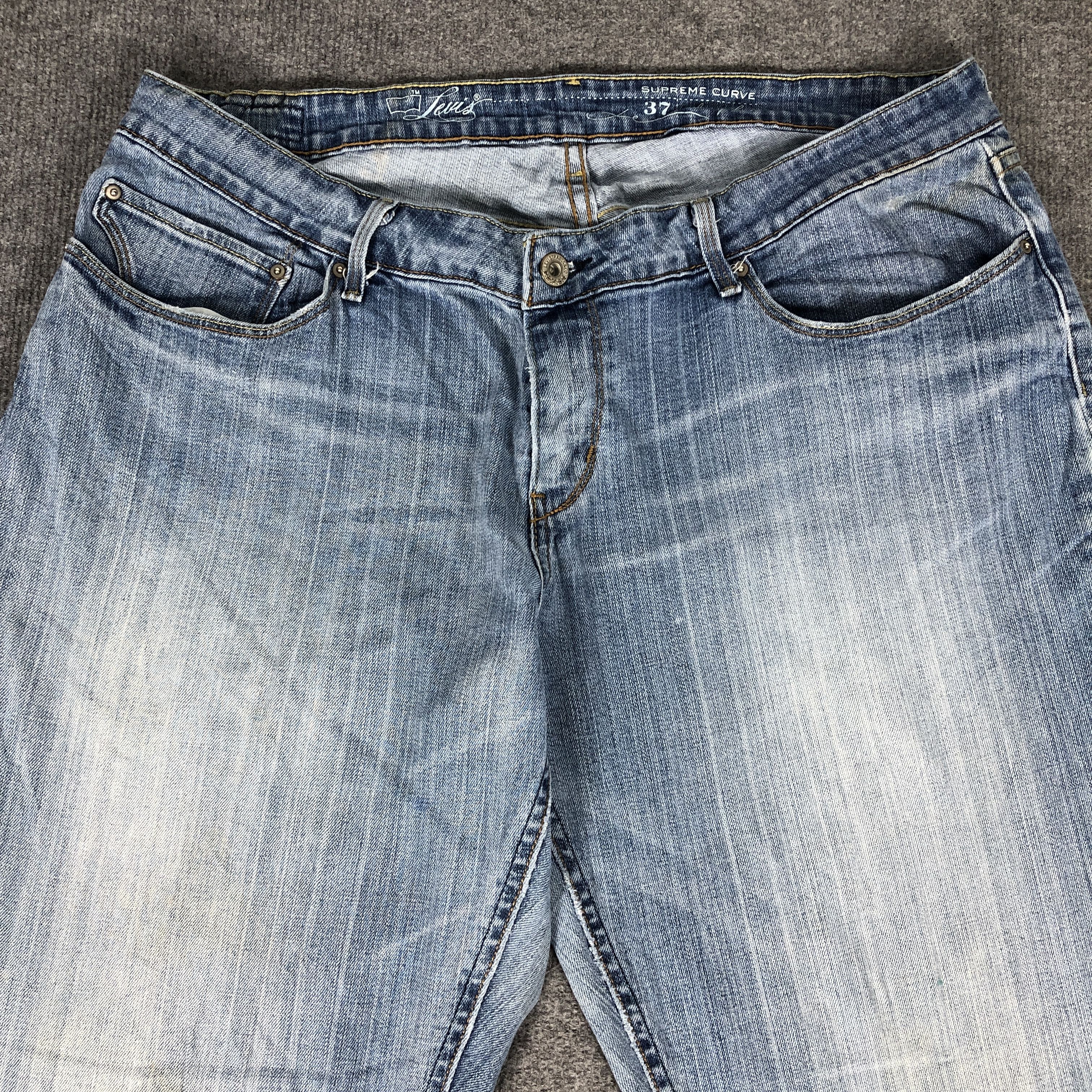Levi's × Vintage Womens Vintage Levis Jeans Flare Light Blue Wash L878W Size 37" - 2 Thumbnail