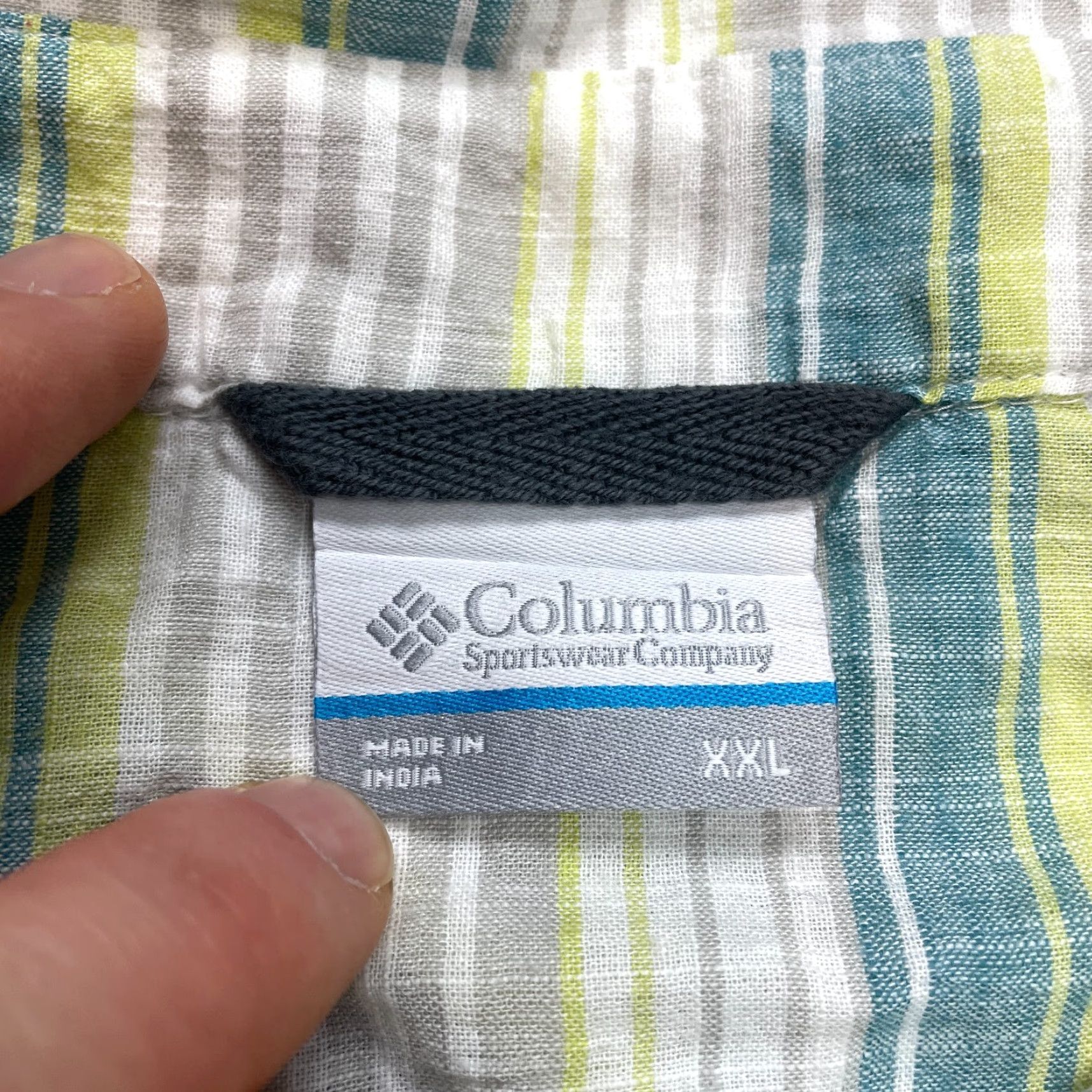 Vintage Columbia Shirt Mens 2XL White Striped Short Sleeve Button Up Outdoor Pocket Size US XXL / EU 58 / 5 - 3 Thumbnail