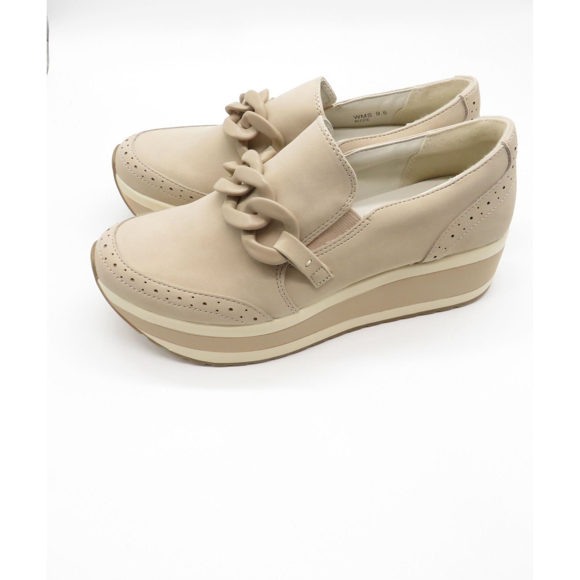Dolce Vita Dolce Vita Women's Beige Platform Loafers 9.5 Chain Detail N Size US 9.5 / IT 39.5 - 5 Thumbnail