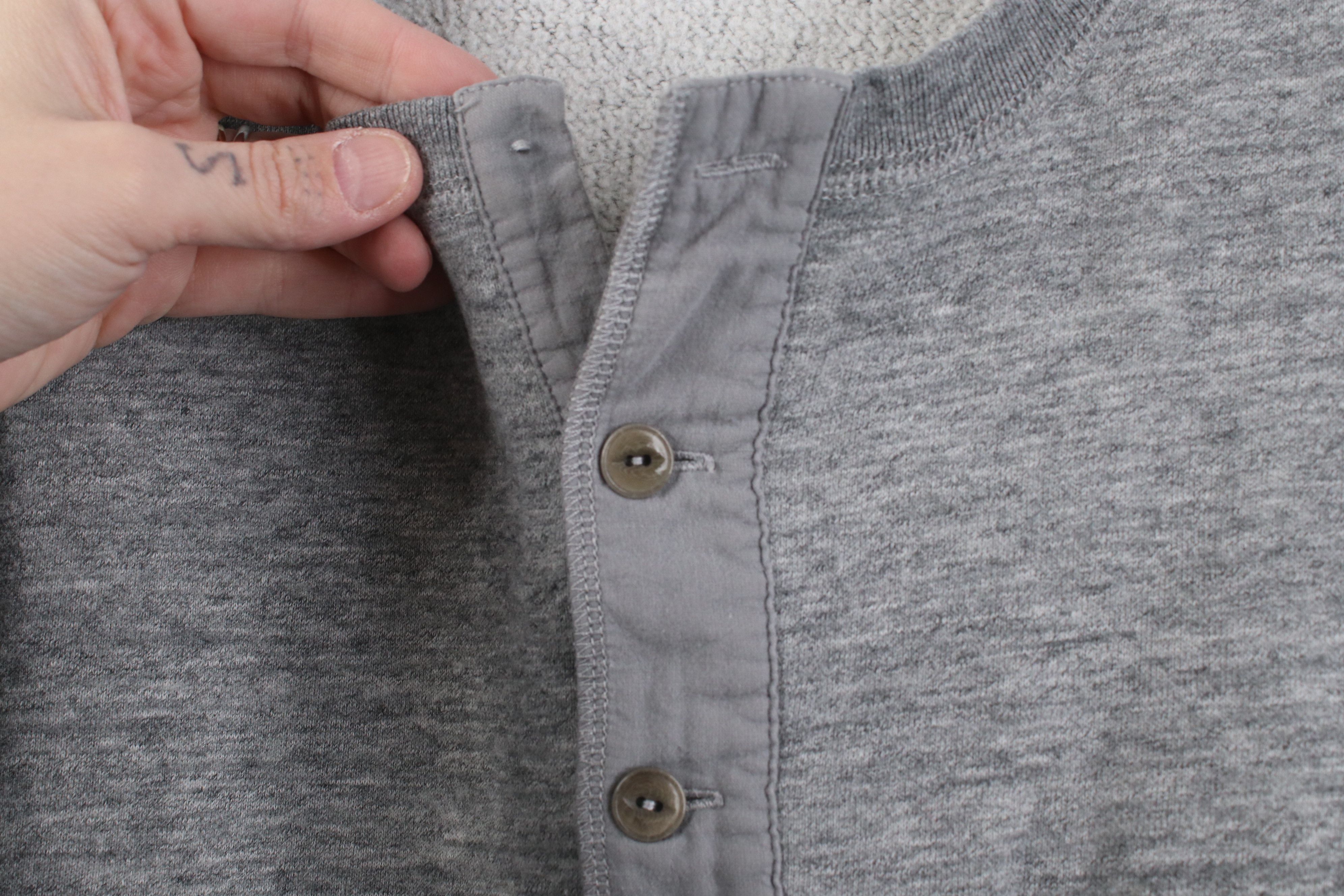 J.Crew Y2K J Crew Authentic Fleece Long Sleeve Henley Sweatshirt Size US L / EU 52-54 / 3 - 4 Thumbnail