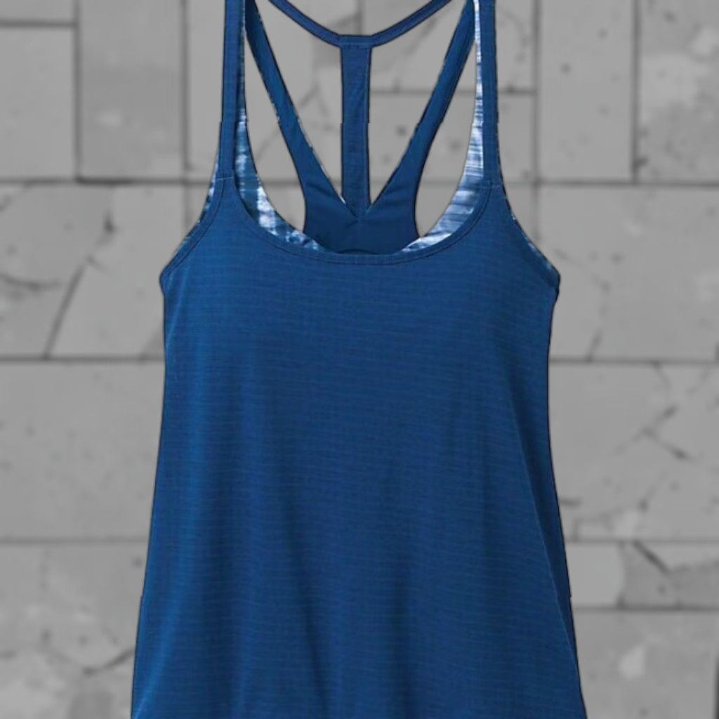 Prana prAna Ainsley Tankini Belize Blue Women's XS Tankini Solid Nylon Spandex Adjustable Removable Pads 1964801 Size ONE SIZE - 1 Thumbnail