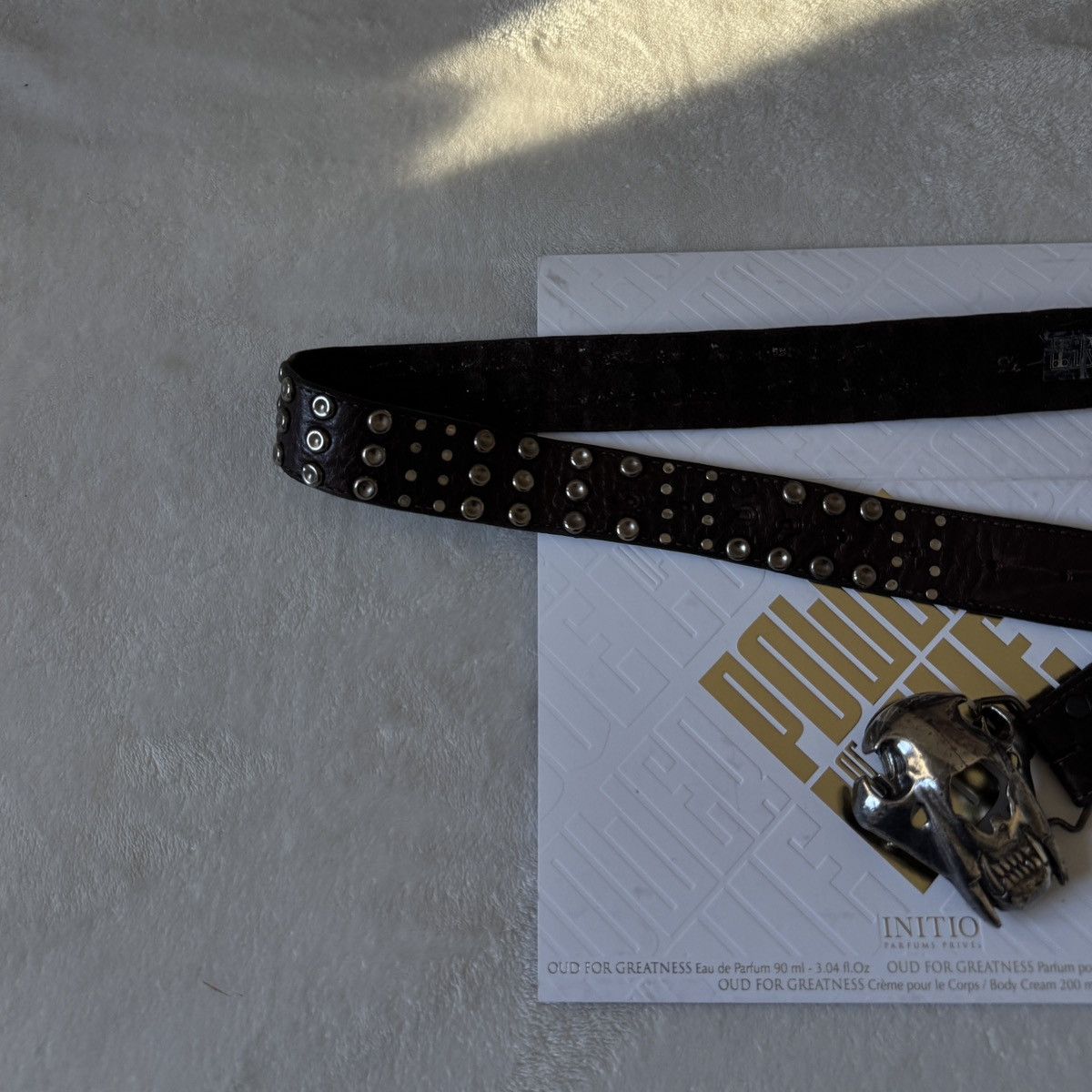 Other I.V.Y Rare Vintage Skull Belt Size 34 - 2 Thumbnail