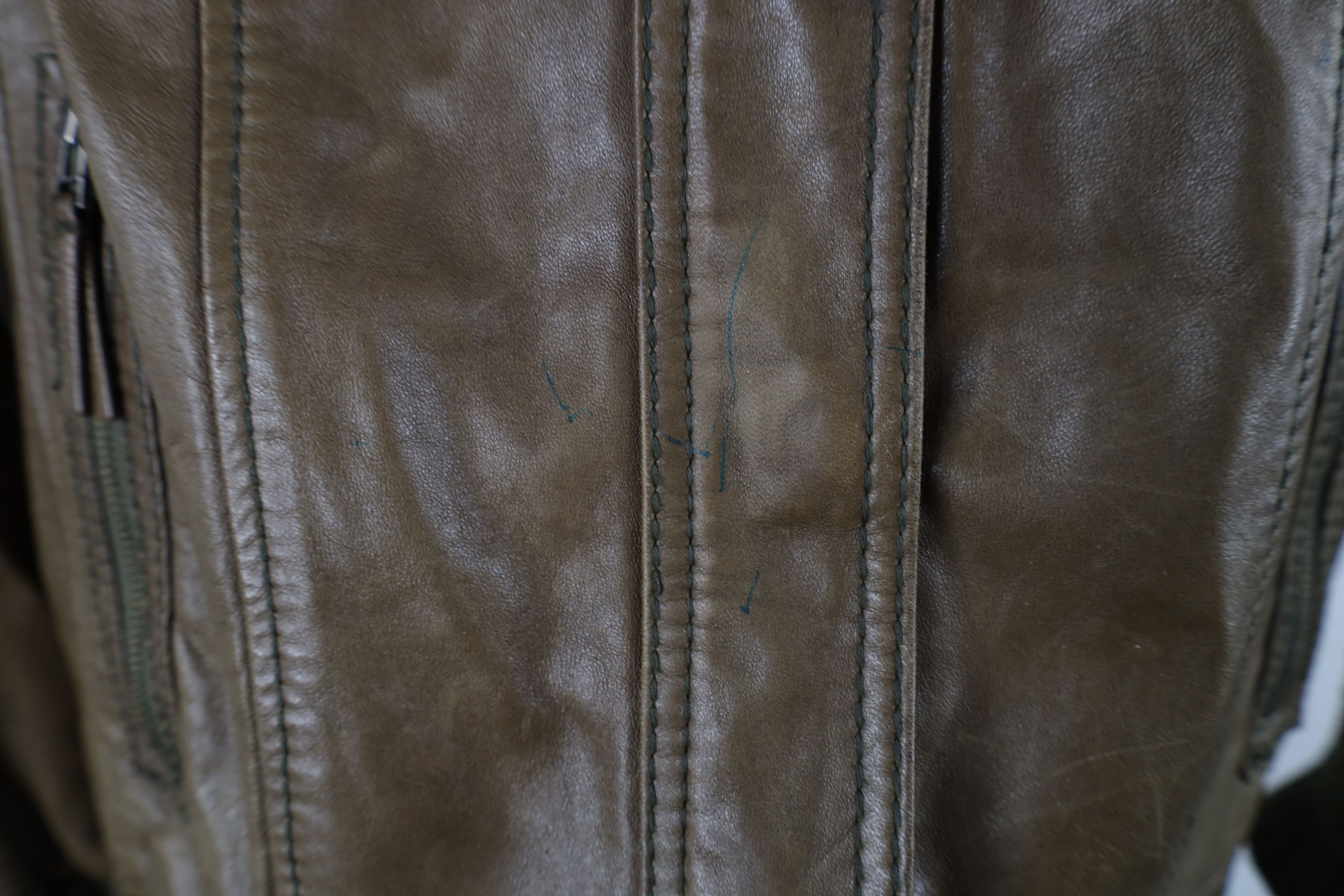 Eddie Bauer Vintage Eddie Bauer Leather Full Zip Bomber Jacket Breen Size L / US 10 / IT 46 - 4 Thumbnail
