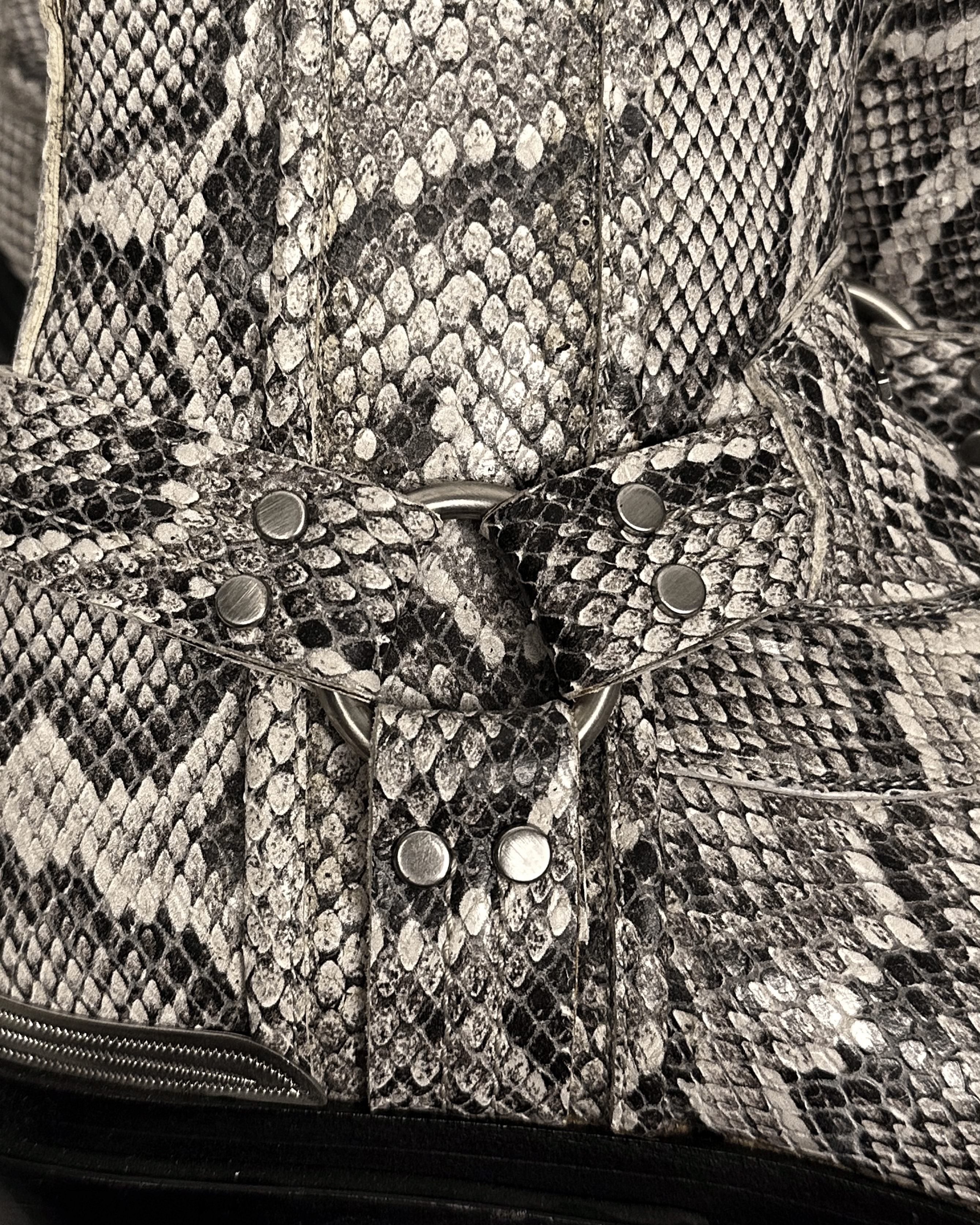 Balenciaga Balenciaga Santiag Snakeskin Metal Toe Harness Cowboy Boots Size US 10 / EU 43 - 11 Thumbnail
