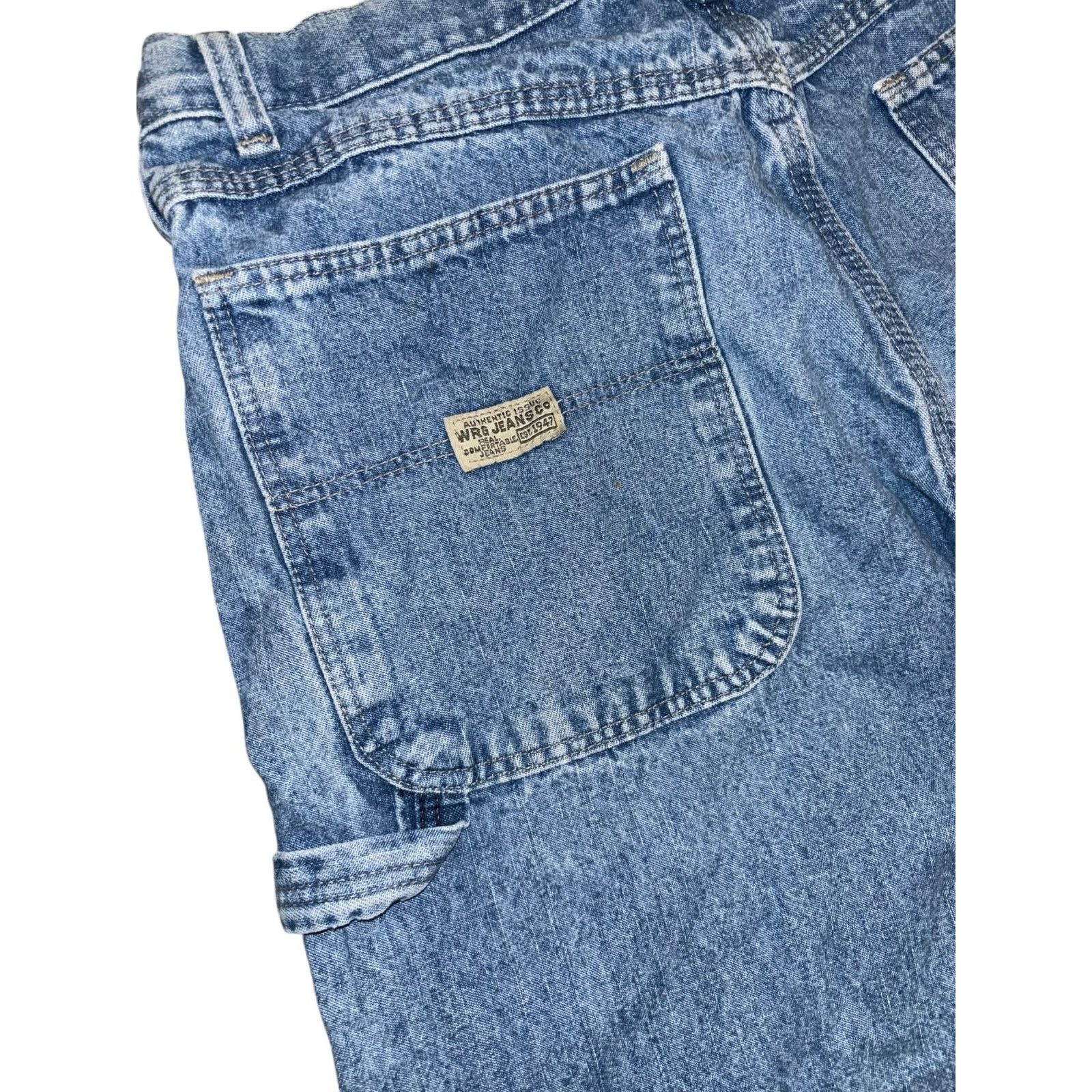 Other Baggy Cargo Denim Jeans Adjust Waist Loose Grunge Wide 35" Size 35" - 2 Thumbnail