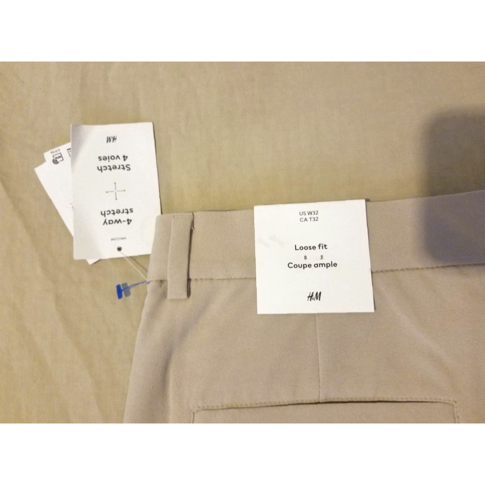 H&M H&M Mens Pants Chino Flat Front Cotton Beige 32x30 Slacks Trousers Regular Size 32 Size US 32 / EU 48 - 2 Thumbnail