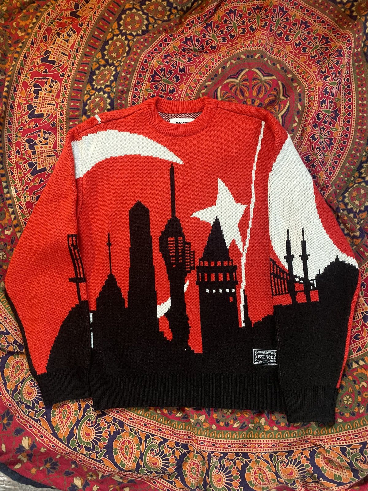 Palace Hairy Flag knit UK | Grailed