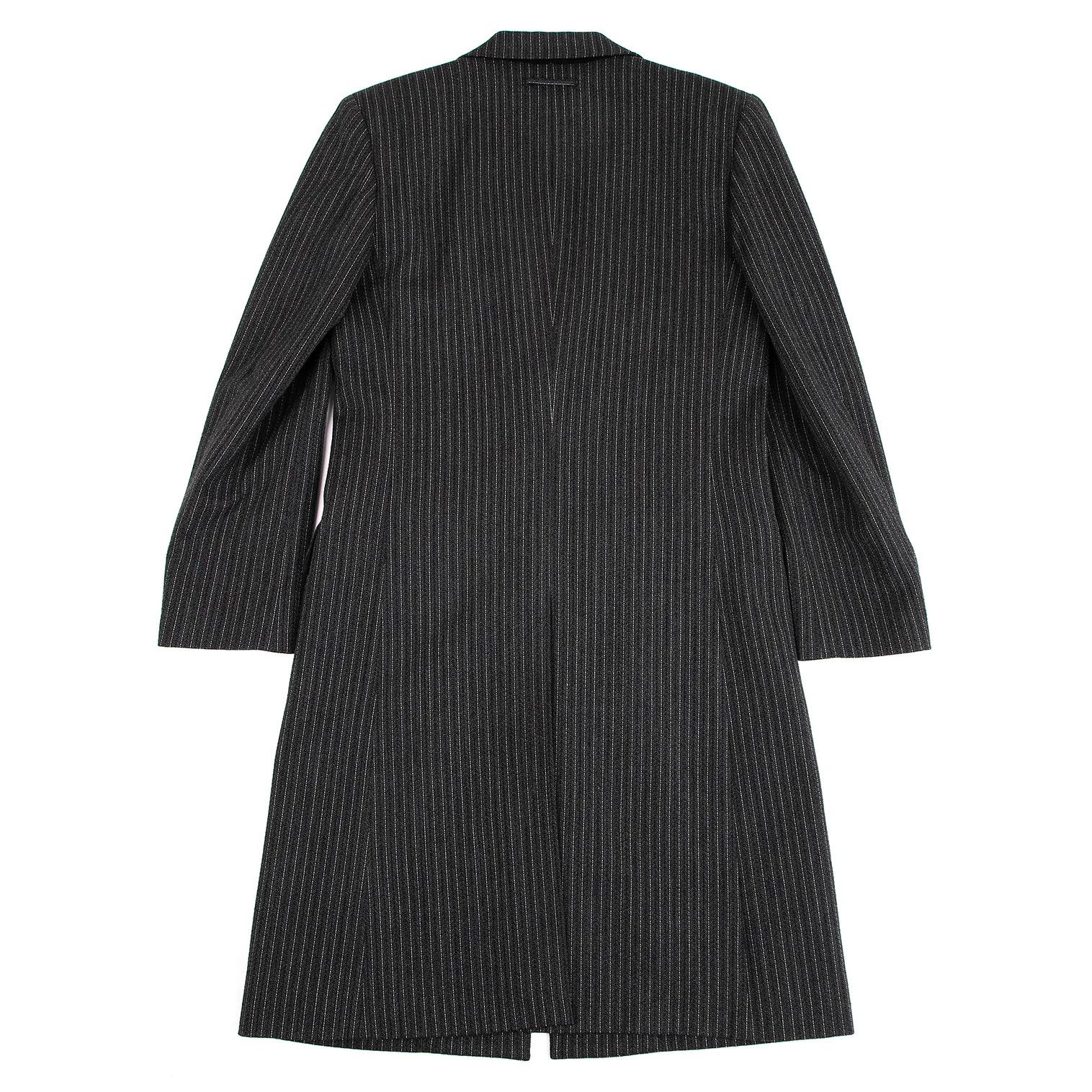 Jean Paul Gaultier Herringbone Stripe Overcoat in Gray Size 48 Size US M / EU 48-50 / 2 - 11 Thumbnail