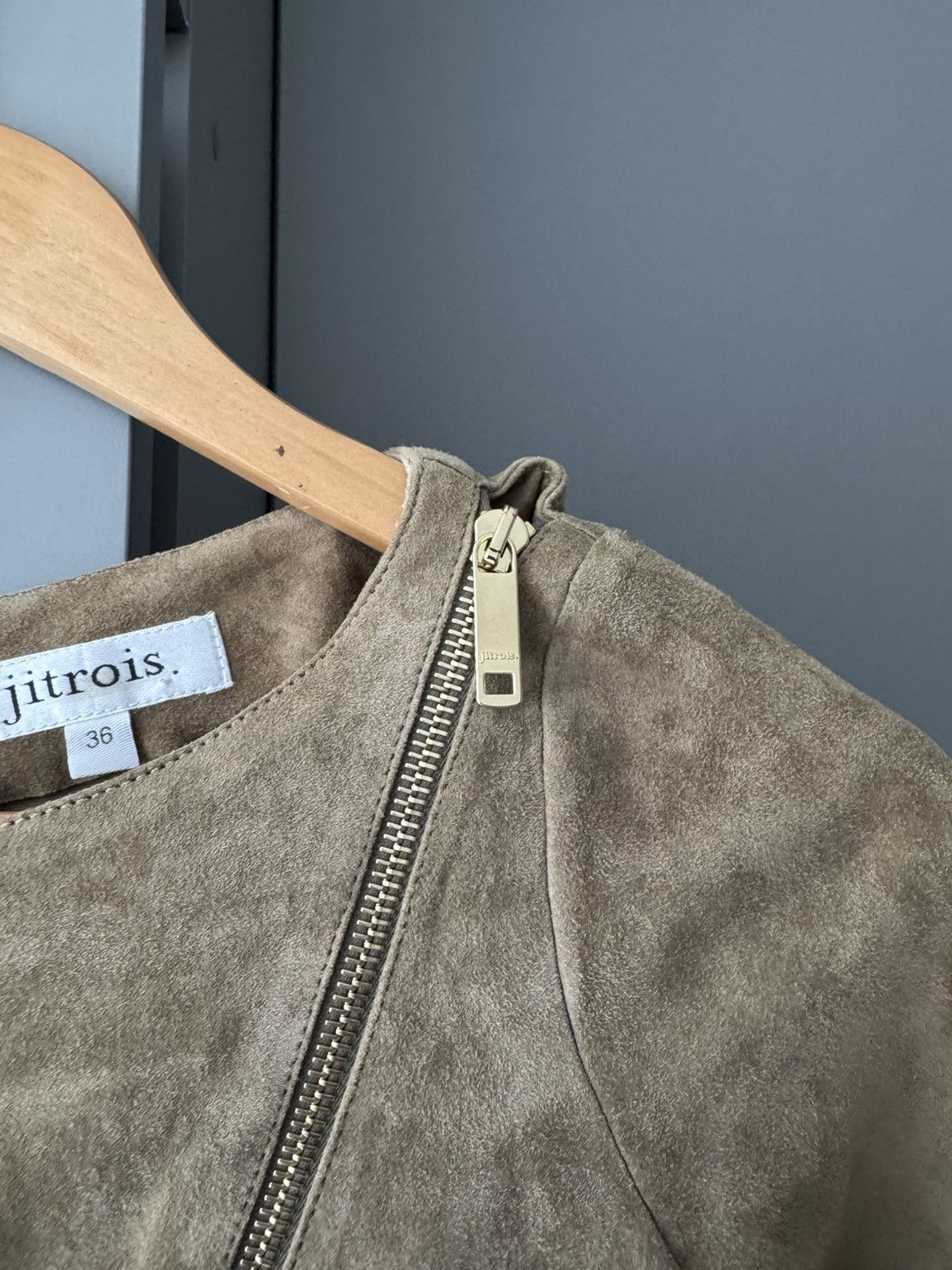 Jitrois RRP:3090$ Jitrois Stretch Suede Leather Multi Zip Dress Size XS / US 0-2 / IT 36-38 - 4 Thumbnail