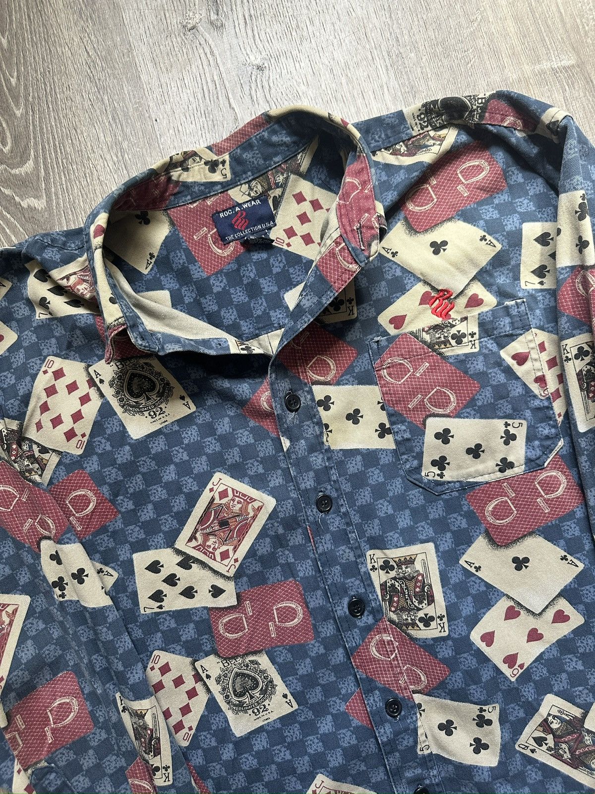 Rocawear Vintage RocaWear Cards Button Up Jacket Size US XXL / EU 58 / 5 - 2 Thumbnail