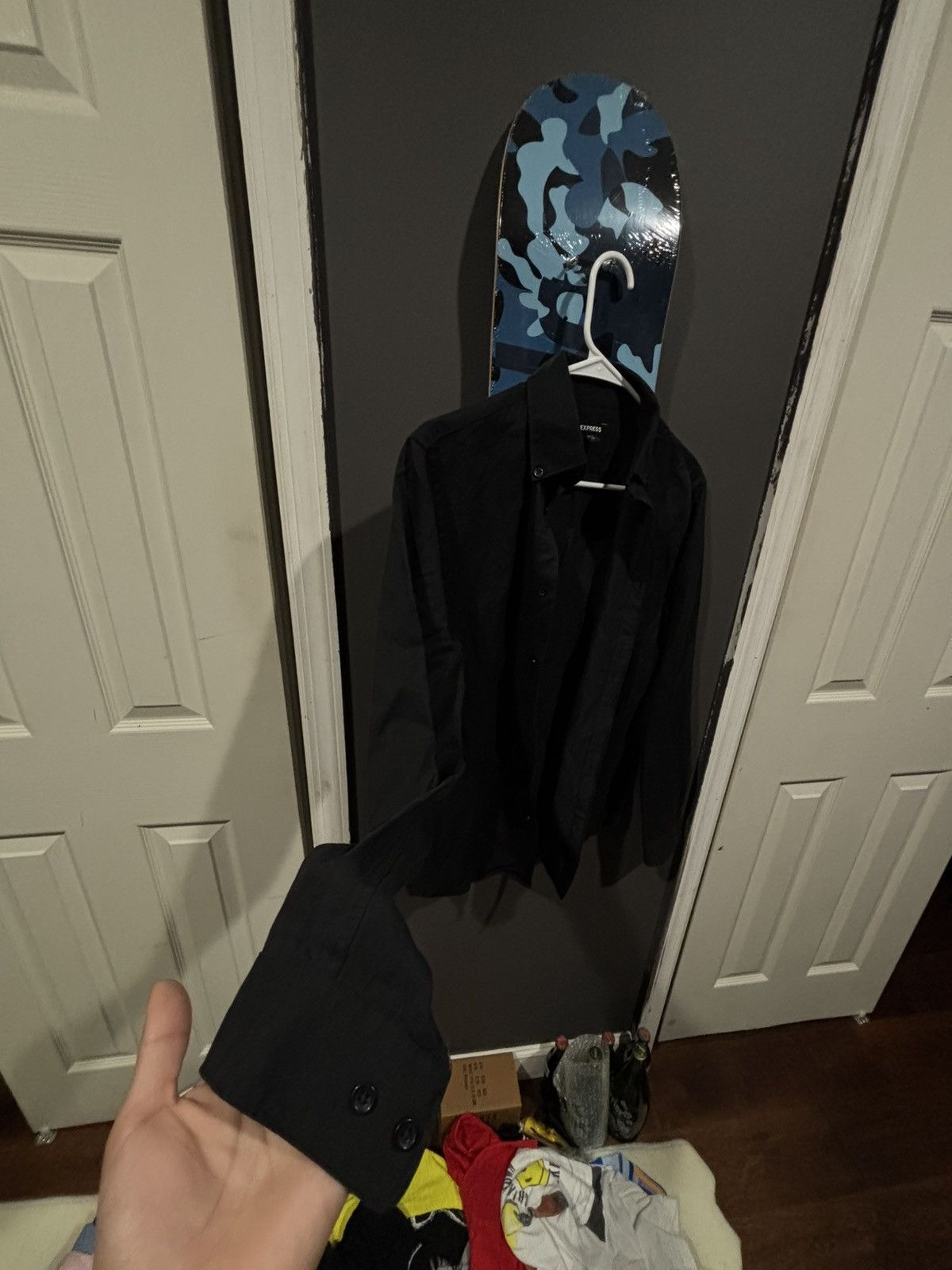 Express Express black button- down long sleeve shirt size XS Size US XS / EU 42 / 0 - 3 Thumbnail