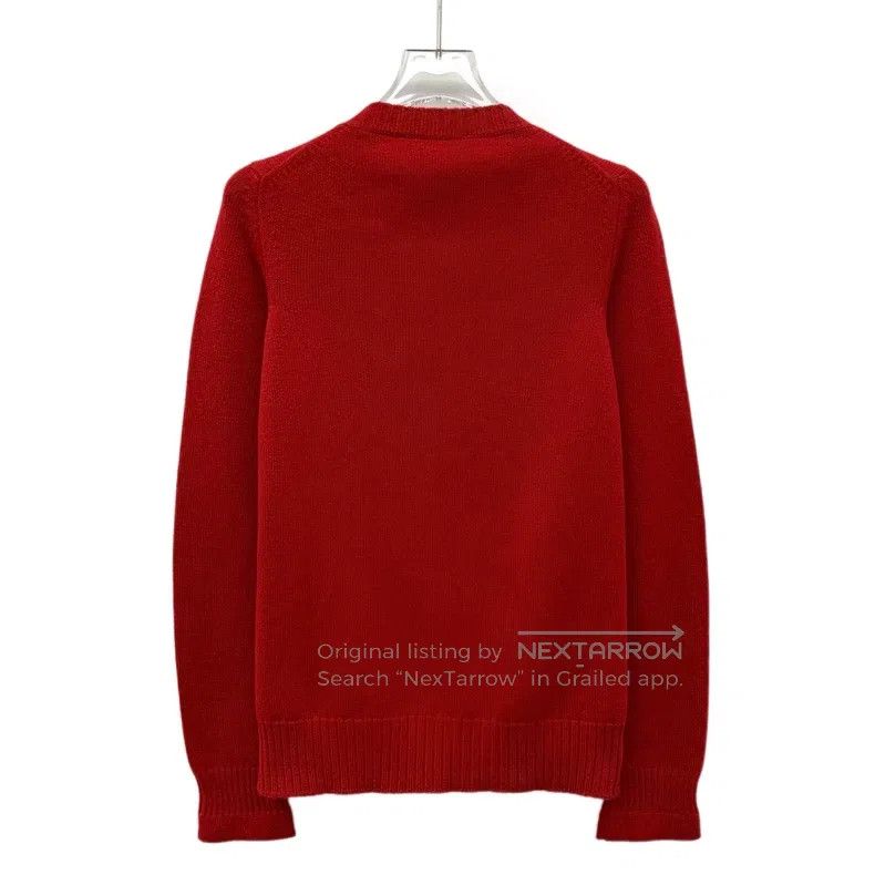 Chanel Chanel Red cashmere round-neck logo single-breasted long-s Size XS / US 0-2 / IT 36-38 - 2 Thumbnail