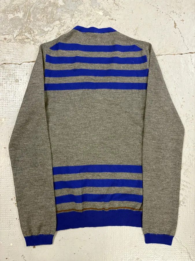 Gucci 2000s Gucci Grey & Blue Striped Minimalist Cardigan Size US S / EU 44-46 / 1 - 4 Thumbnail