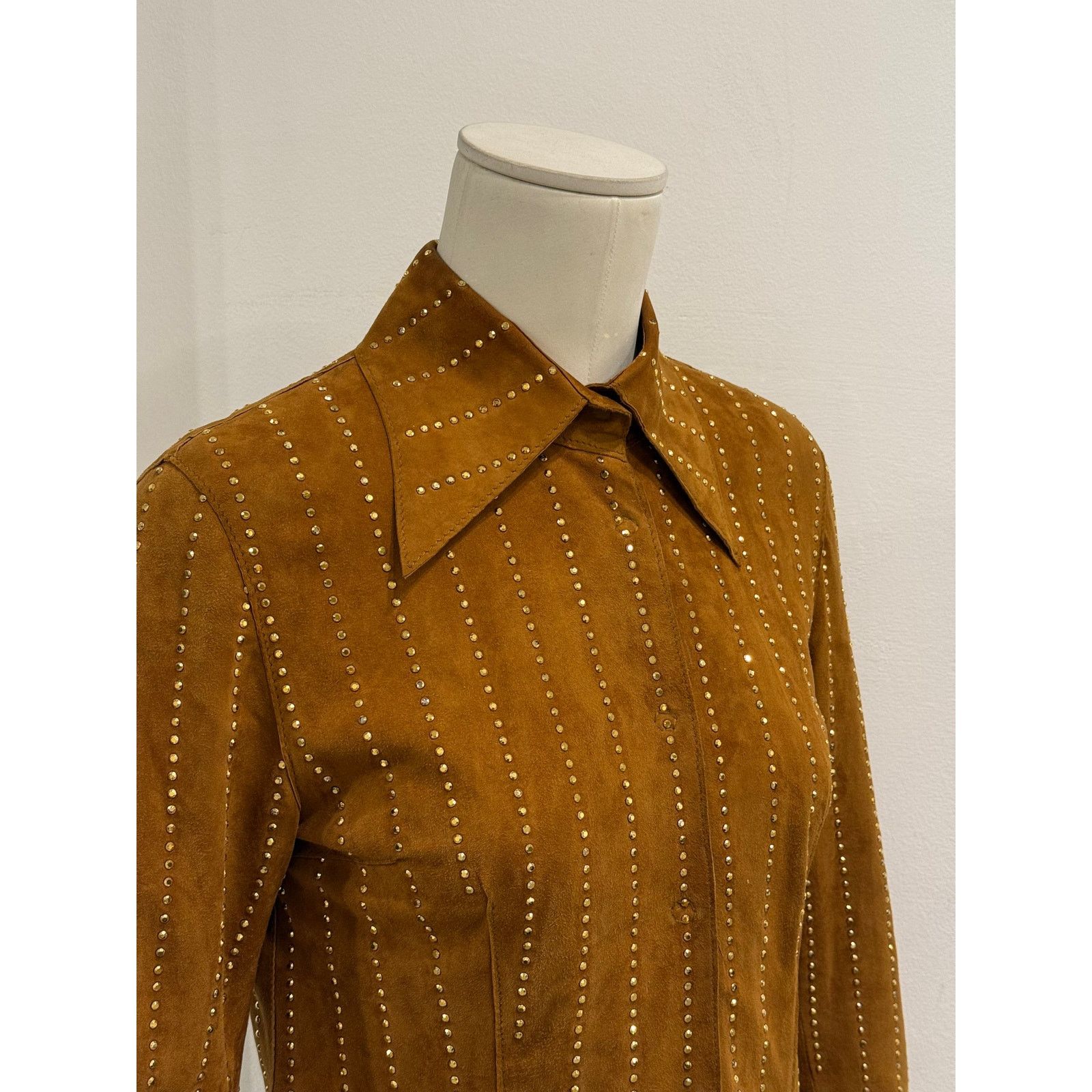 Dolce & Gabbana 2001 Dolce & Gabbana studded embellished suede jacket Size M / US 6-8 / IT 42-44 - 4 Thumbnail