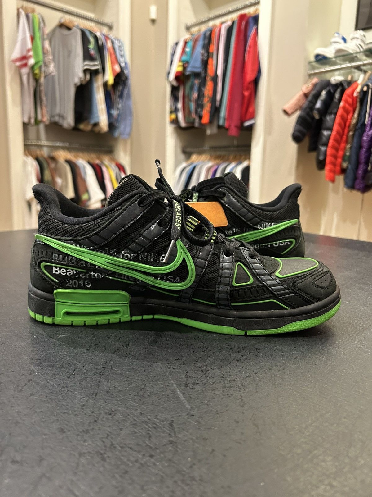 Nike Nike Rubber Dunk ‘Off-White Green Strike’ Size US 9.5 / EU 42-43 - 4 Thumbnail
