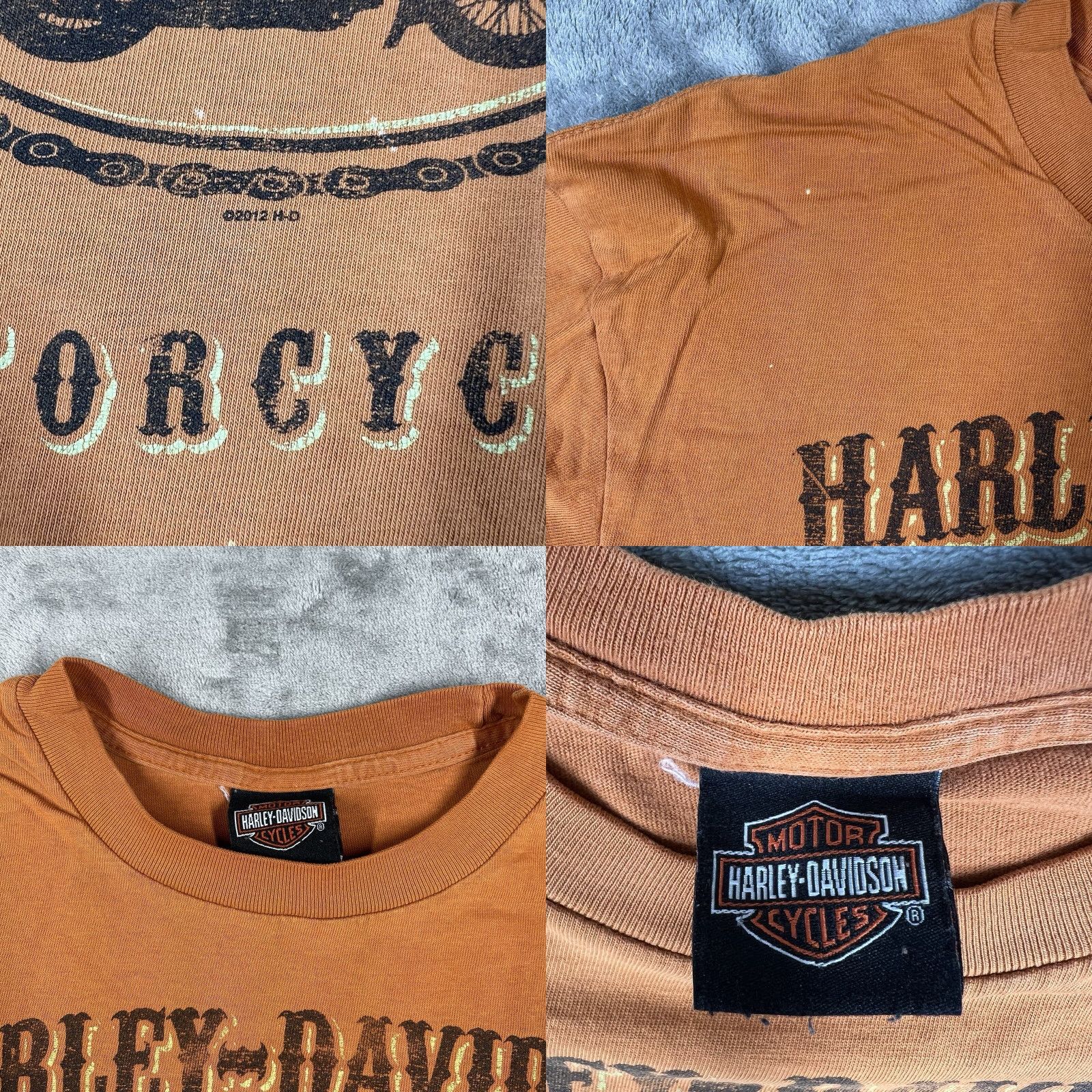 Harley Davidson Harley-Davidson Mens T-Shirt M Orange Short Sleeve USA California Burnt Orange Redding California Photos Size US M / EU 48-50 / 2 - 8 Thumbnail