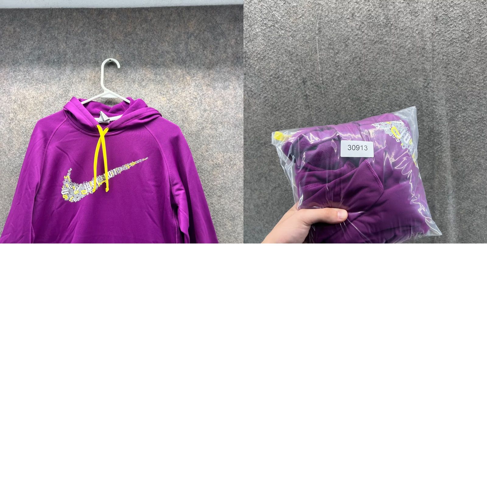 Nike Nike Hoodie Mens Large Purple Big Swoosh Pullover Fleece Therma Sweater Jacket Size US L / EU 52-54 / 3 - 9 Thumbnail