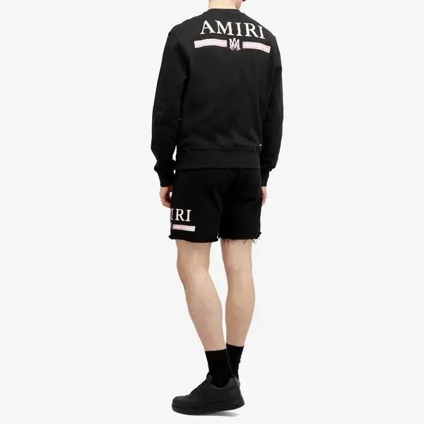 Amiri o1mle0326 MA Watercolor Bar Crewneck Sweatshirt in Black Size US S / EU 44-46 / 1 - 4 Thumbnail