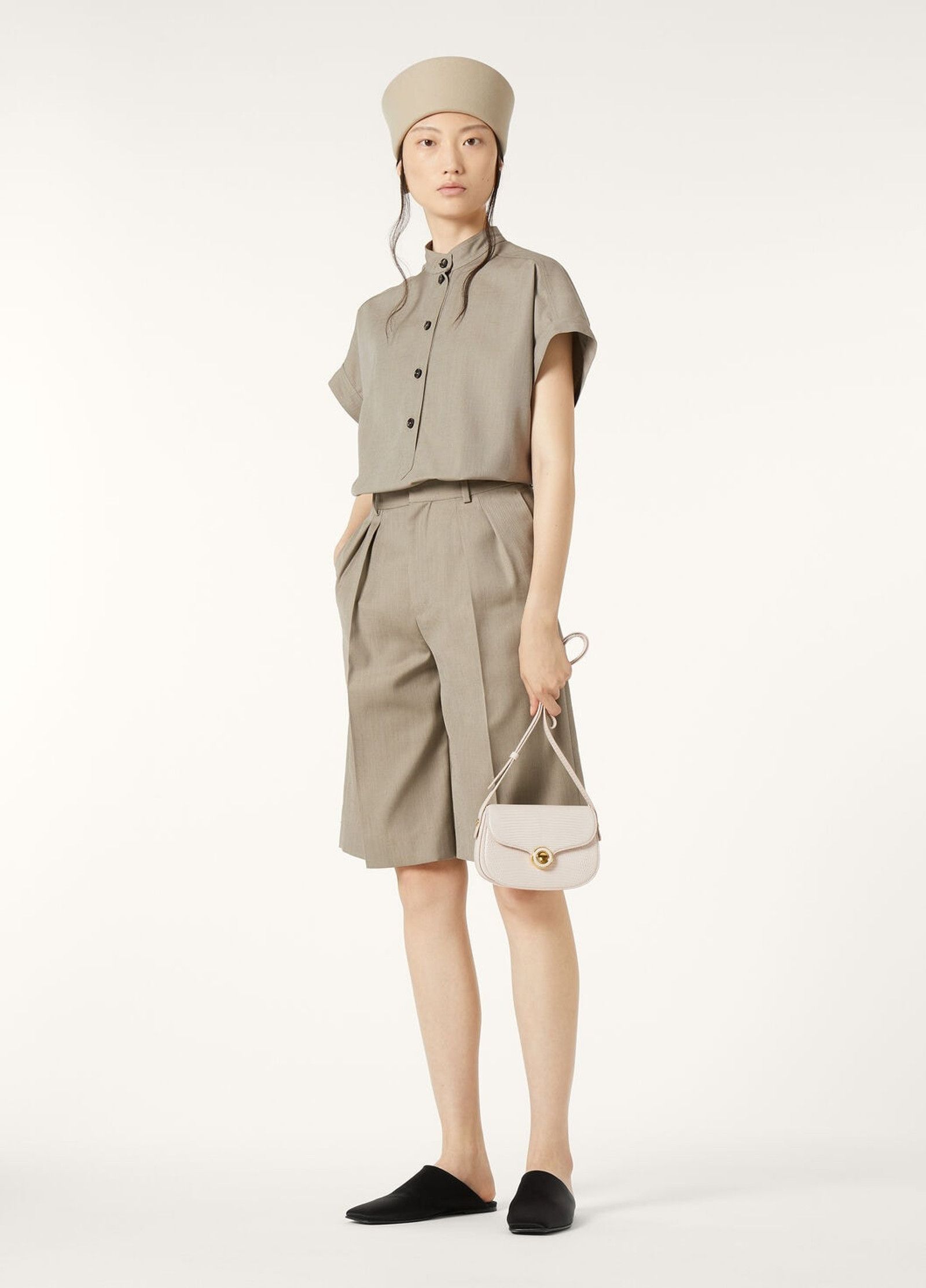 Loro Piana o1srvl11e0526 FAP3847 Elodie Shirt in Beige Size XS / US 0-2 / IT 36-38 - 2 Thumbnail