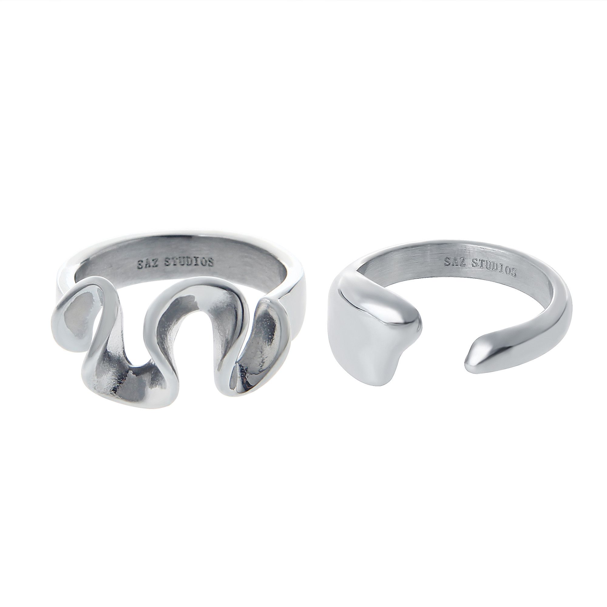 Jewelry Rare Jewelry Rings Open Size Chrome Ring (Size 7-13) Size ONE SIZE - 5 Thumbnail