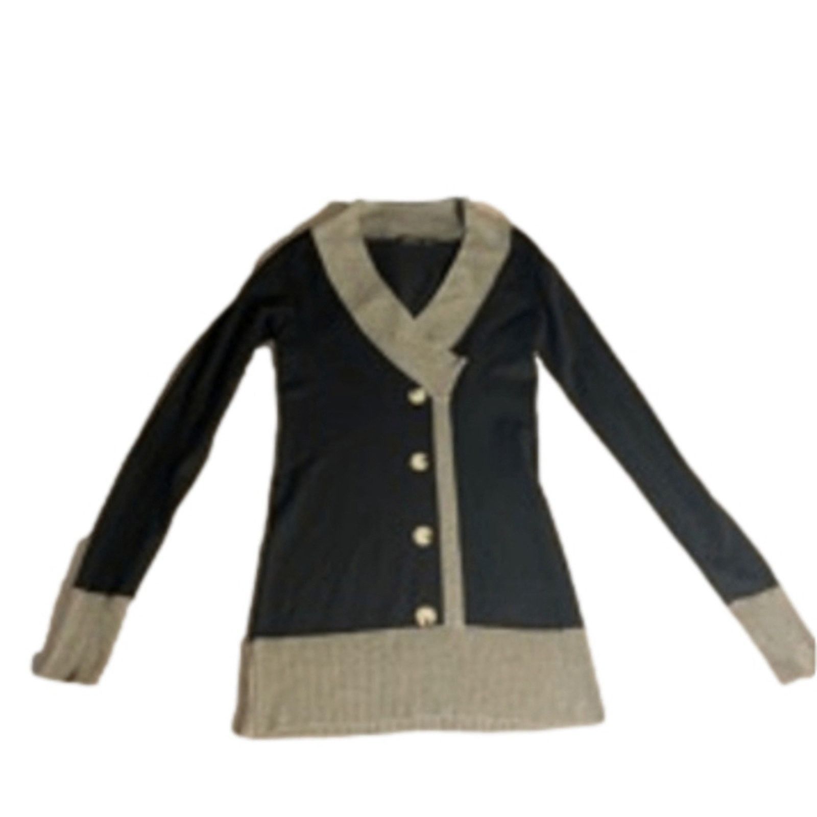 Other Chic Colorblock Button Front Cardigan Sweater AmélieBoutik M Size M / US 6-8 / IT 42-44 - 3 Thumbnail