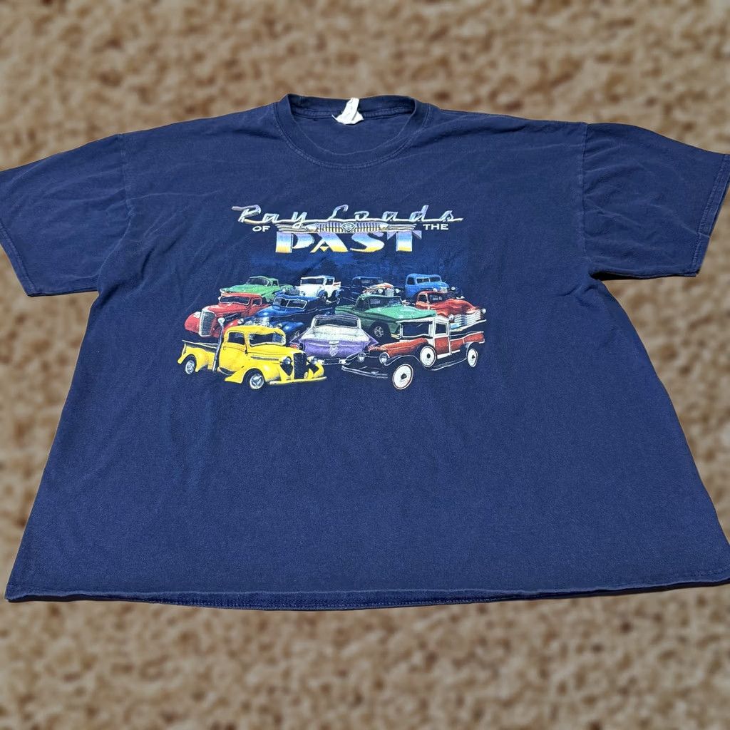Vintage American Tradition Shirt Mens 2XL Blue Payloads Of The Past Graphic Trucks Tee Size US XXL / EU 58 / 5 - 1 Thumbnail