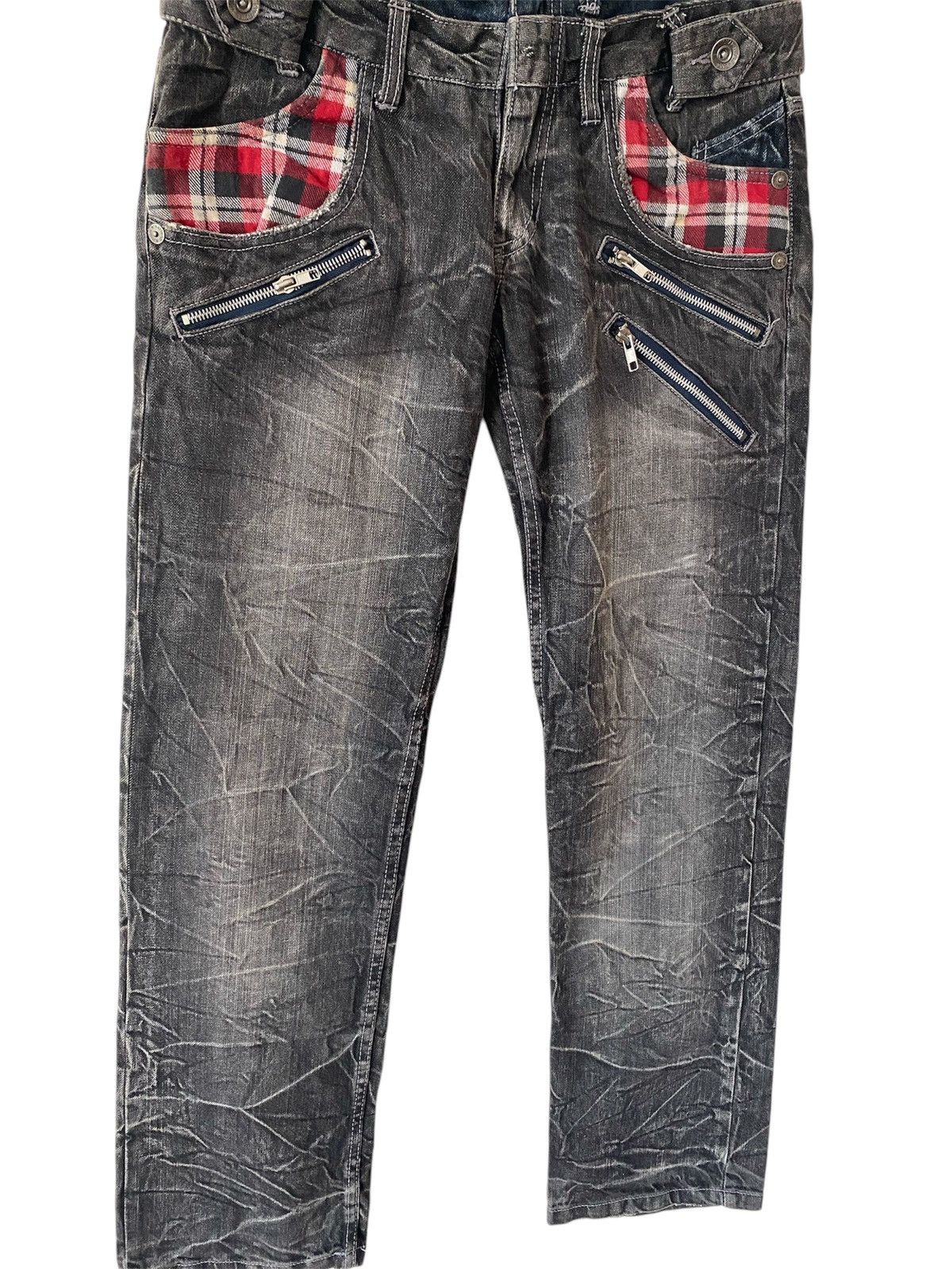 GOSTAR DE FUGA × If Six Was Nine Japanese Patina Double Waist Flash Distressed Denim Pants Size US 31 - 2 Thumbnail
