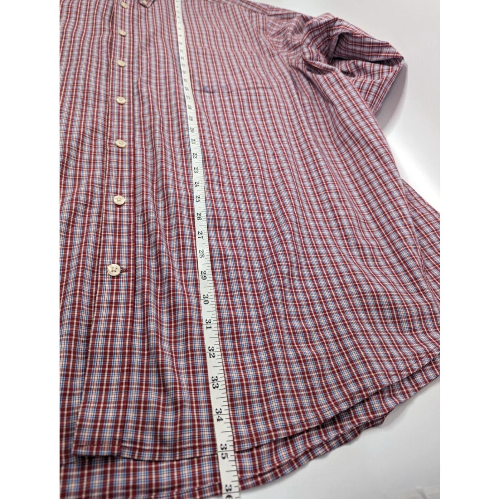 Vintage Foundry Shirt 4XLT Red Plaid Button Long Sleeve Easy Care (Defect) Size US XXL / EU 58 / 5 - 6 Thumbnail