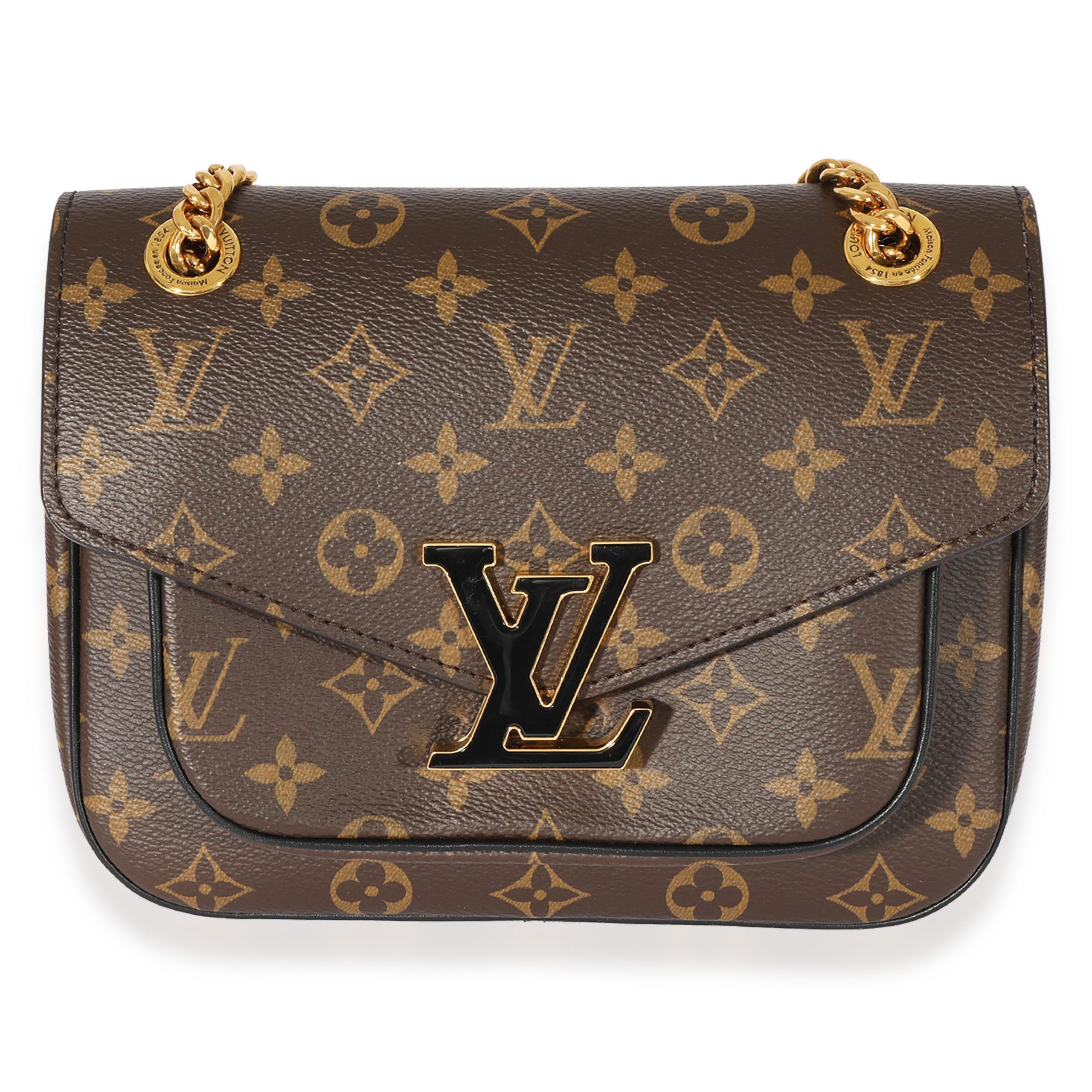 image of Louis Vuitton Canvas Monogram Passy in Brown, Women's