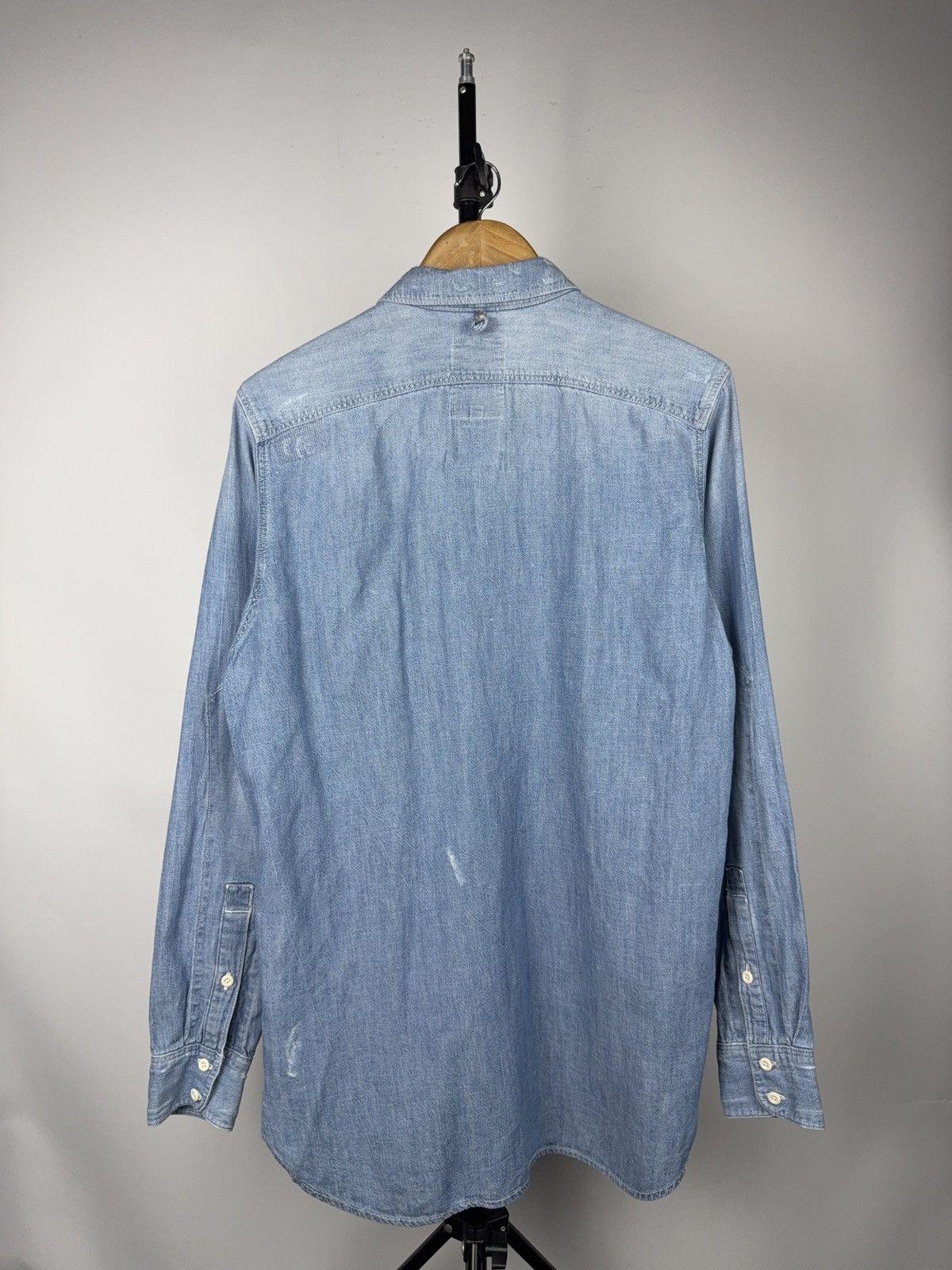 G-Star Retro 00s G-Star RAW Landon Distressed Denim Shirt L Size US L / EU 52-54 / 3 - 13 Thumbnail