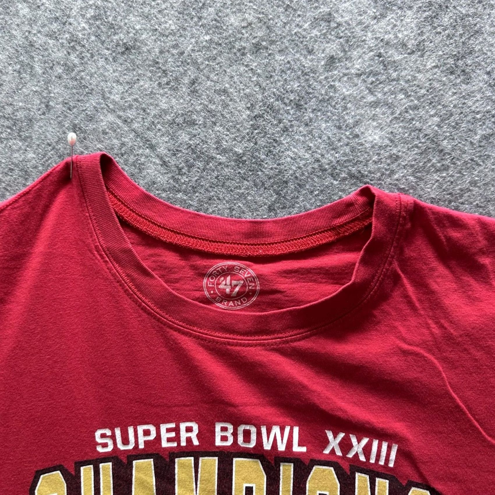 47 47 Brand Shirt Mens L Red San Francisco 49ers Champions Tee Crewneck Tagless Crew Neck Graphic Print Jersey Short Sleeve Size US L / EU 52-54 / 3 - 4 Thumbnail