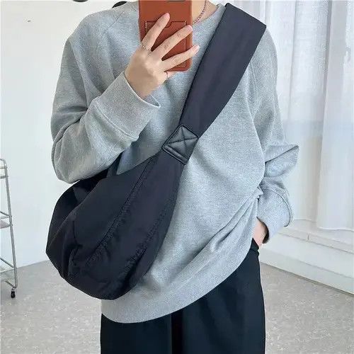 Vintage Large Capacity Casual Nylon Crossbody Dumpling Bag Size ONE SIZE - 3 Thumbnail