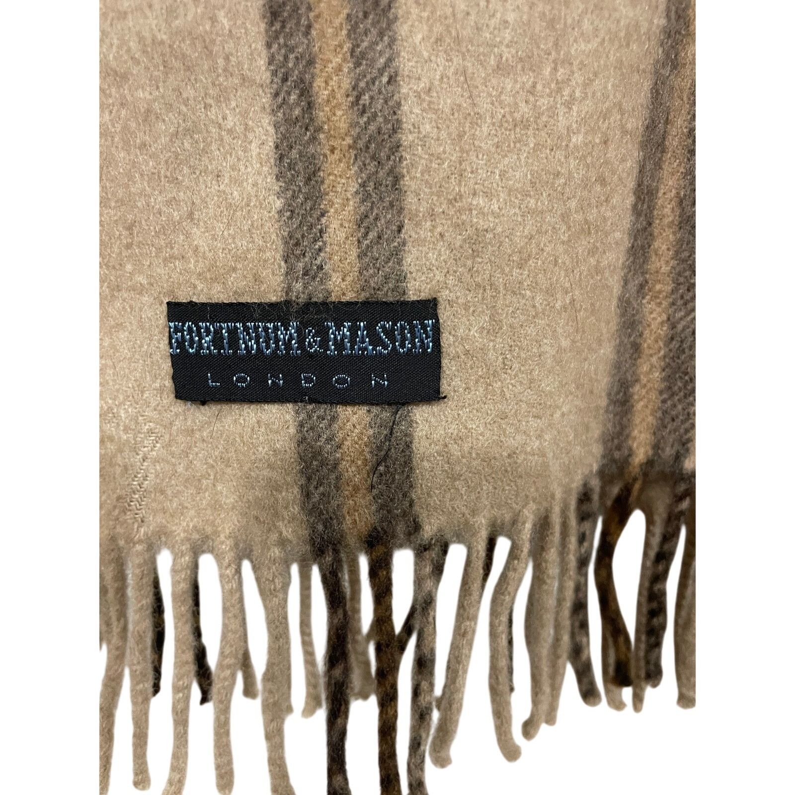 Other Vtg Fortnum & Mason Fringe Cashmere Scarf One Size Preppy Size ONE SIZE - 2 Thumbnail