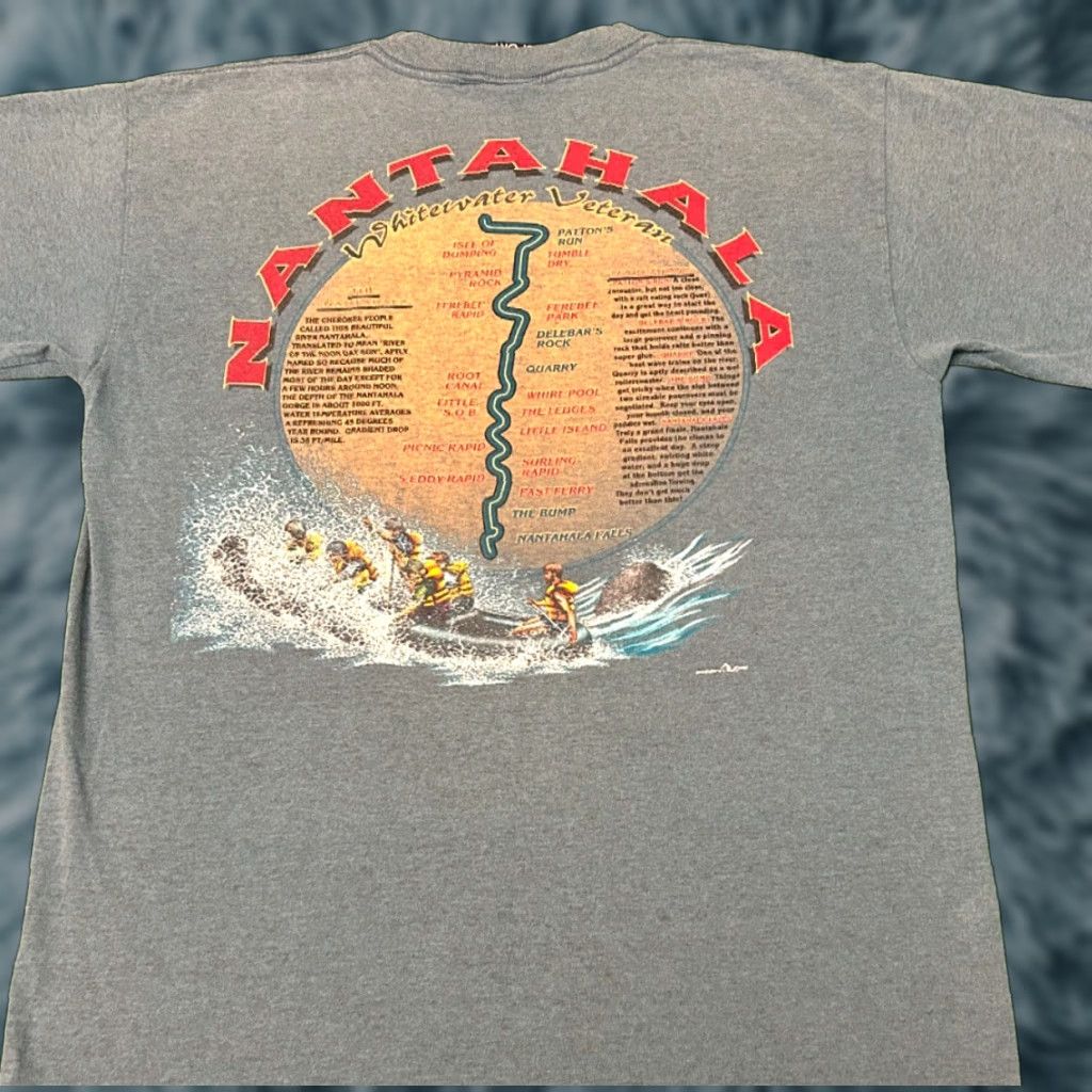 Vintage VINTAGE 90s NORTH CAROLINA SMOKEY MOUNTAINS NANTAHALA RIVER RAFTING VTG SHIRT L Shirt Mens Blue 90s Outdoor Size US L / EU 52-54 / 3 - 1 Thumbnail