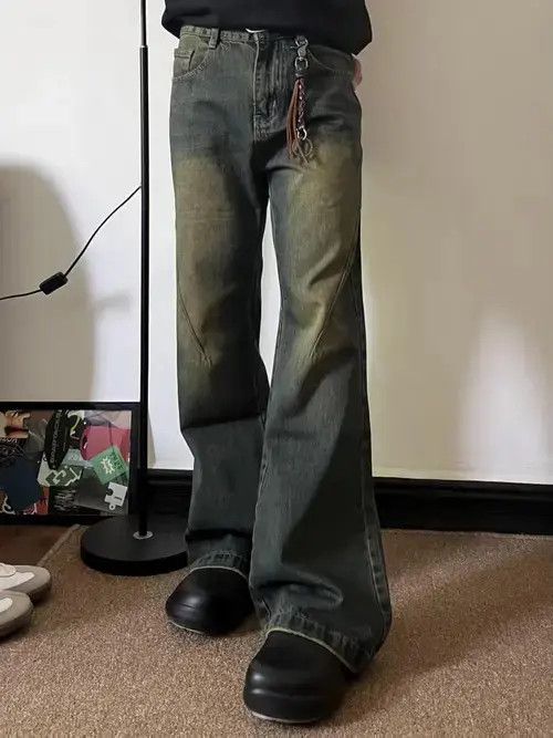 Jean American street washed retro flared jeans y2k Size US 32 / EU 48 - 6 Thumbnail