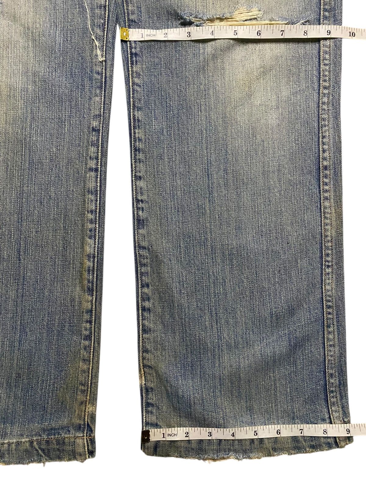 Dapper Dan × Gap Vintage Gap Army Light Wash Distressed Baggy Jeans Size US 35 - 13 Thumbnail