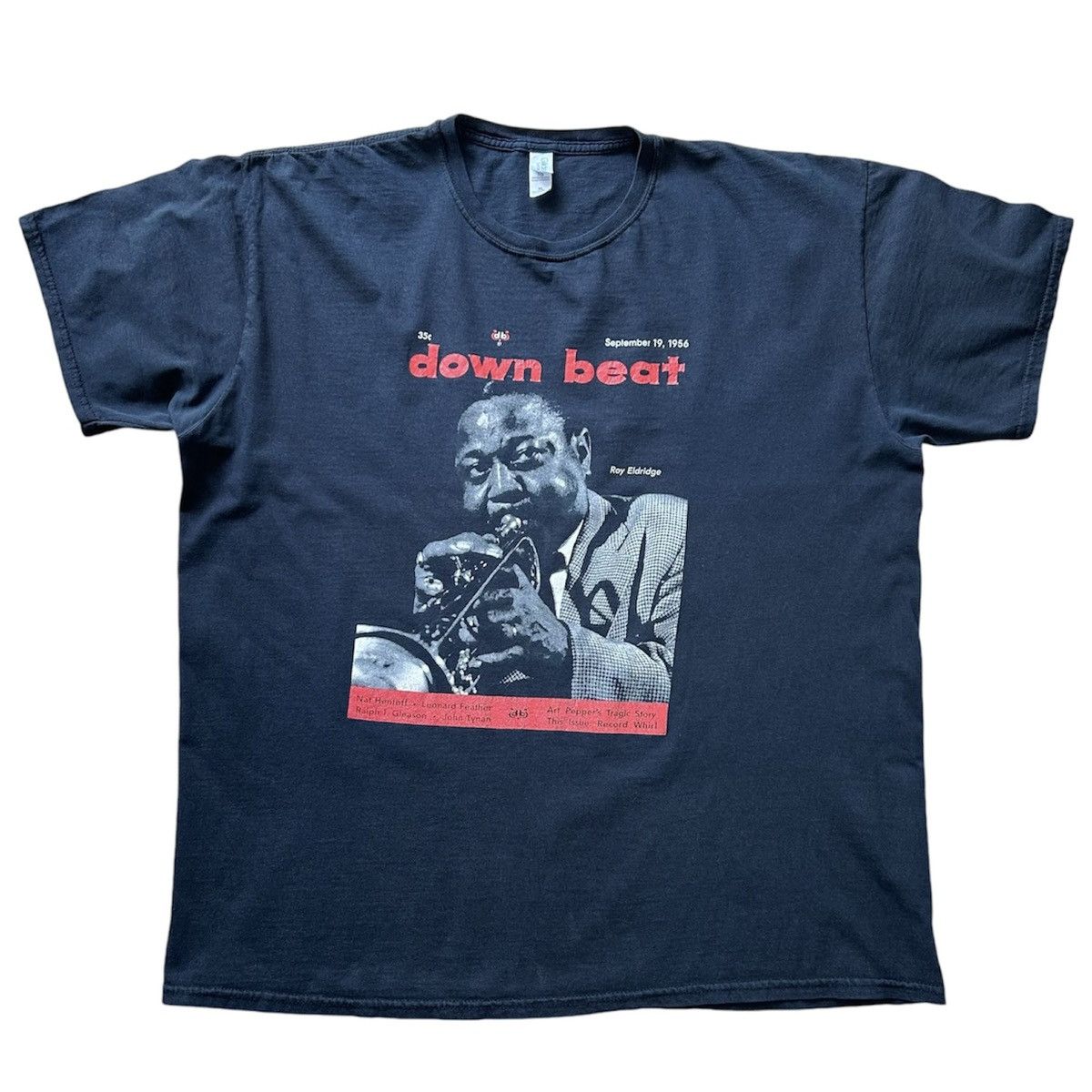 Band Tees × Gildan × Vintage Roy Eldridge Down beat magazine t-shirt Size US XL / EU 56 / 4 - 2 Thumbnail