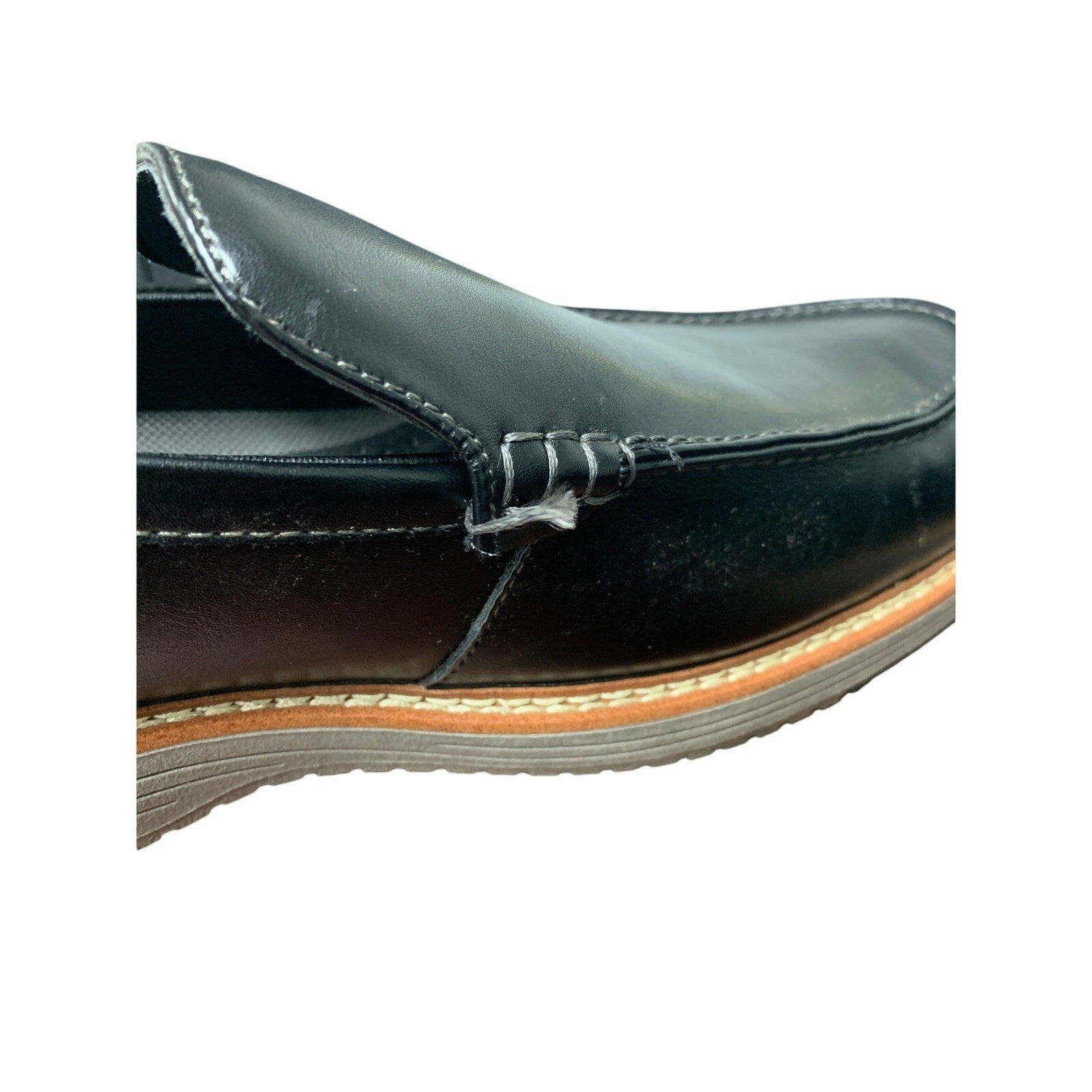 Other Bruno Marc Size 12 Black Faux Leather Classic Loafers Size US 12 / EU 45 - 6 Thumbnail