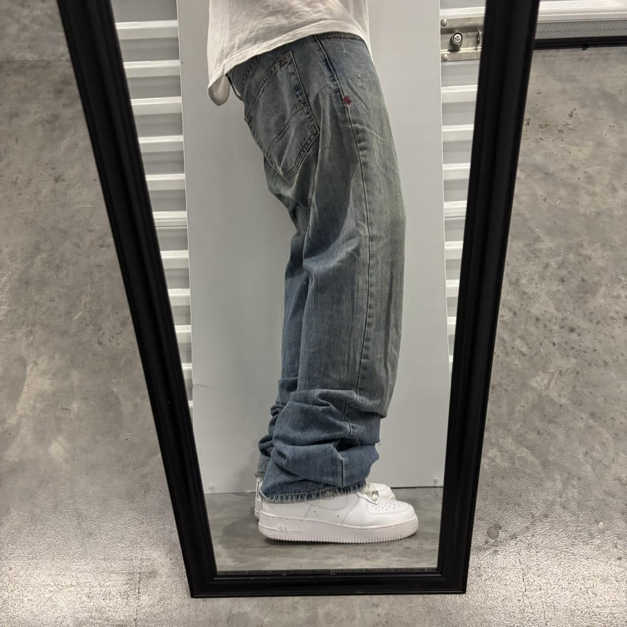 Japanese Brand × Vintage Crazy Vintage Y2K/2000s Grunge Faded Medium Wash Denim Jeans! Size US 34 / EU 50 - 2 Thumbnail