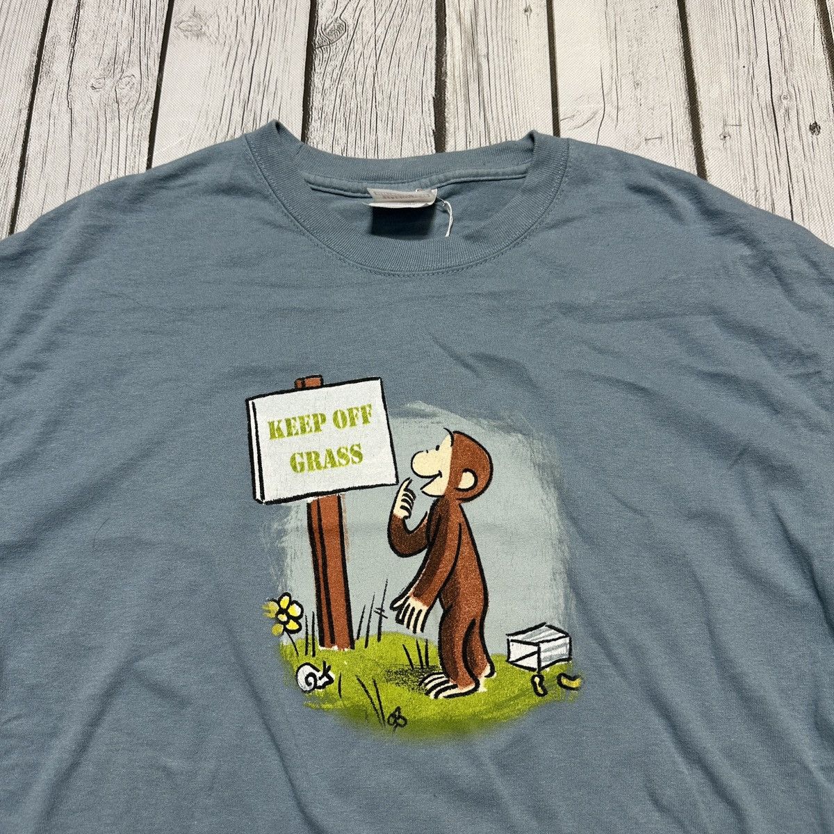 Hanes × Vintage Vintage Curious George tee Size US L / EU 52-54 / 3 - 3 Thumbnail