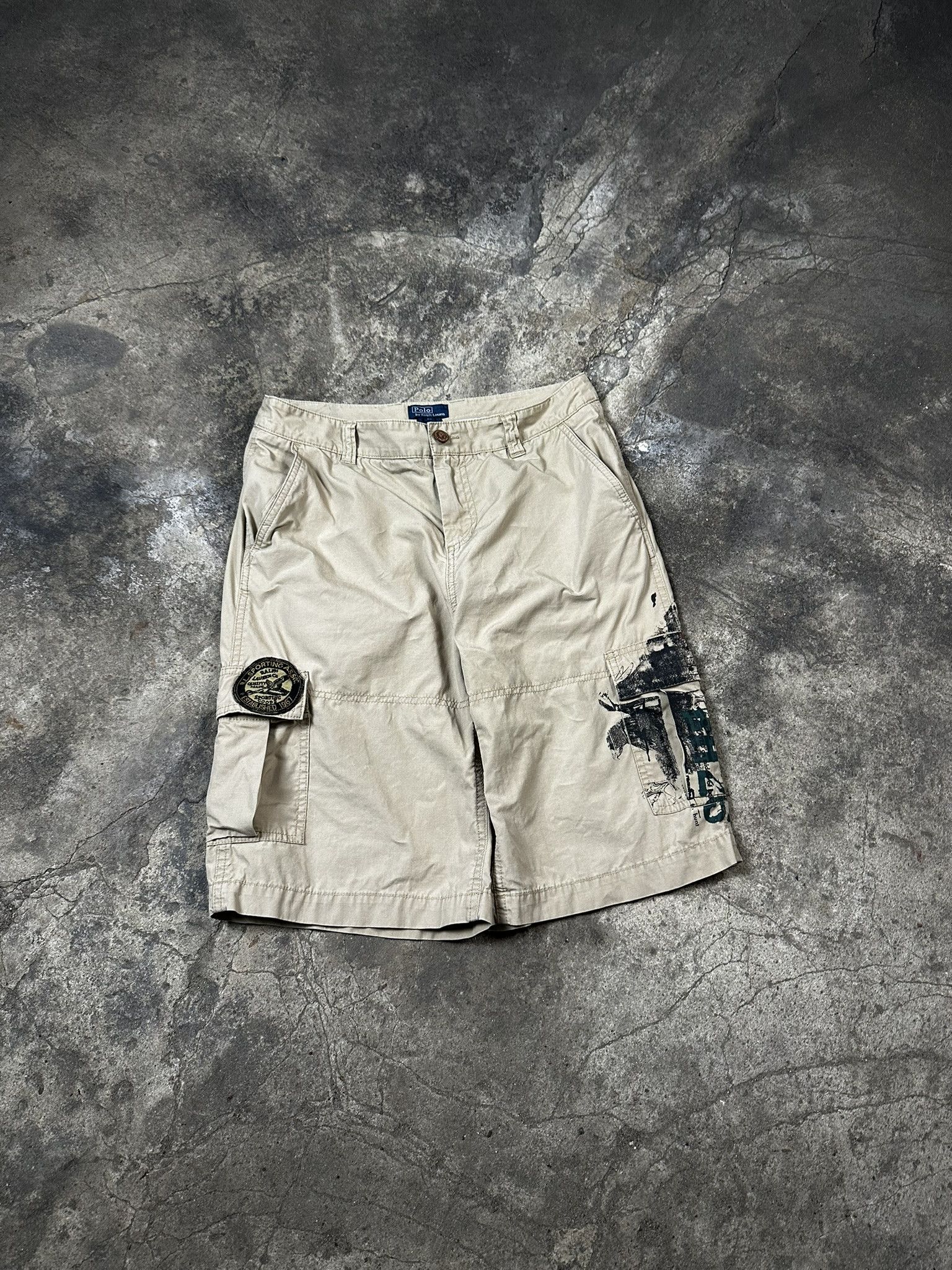 Polo Ralph Lauren Vintage Y2k Polo Ralph Lauren Cargo Shorts Size US 30 / EU 46 - 1 Thumbnail