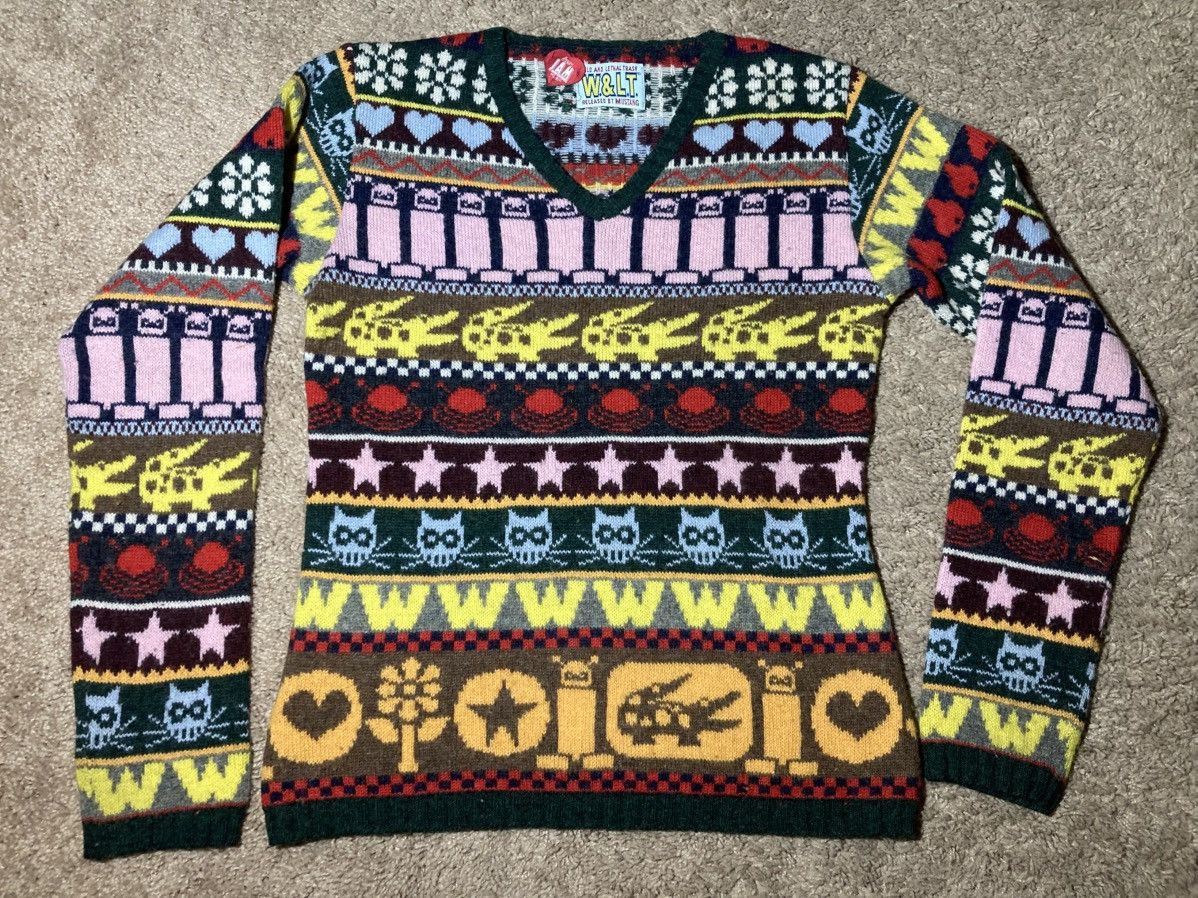 W&LT AW94 W&LT Twinkle Little Star Alien Knit 90s WVB Beirendonck Size US S / EU 44-46 / 1 - 1 Thumbnail