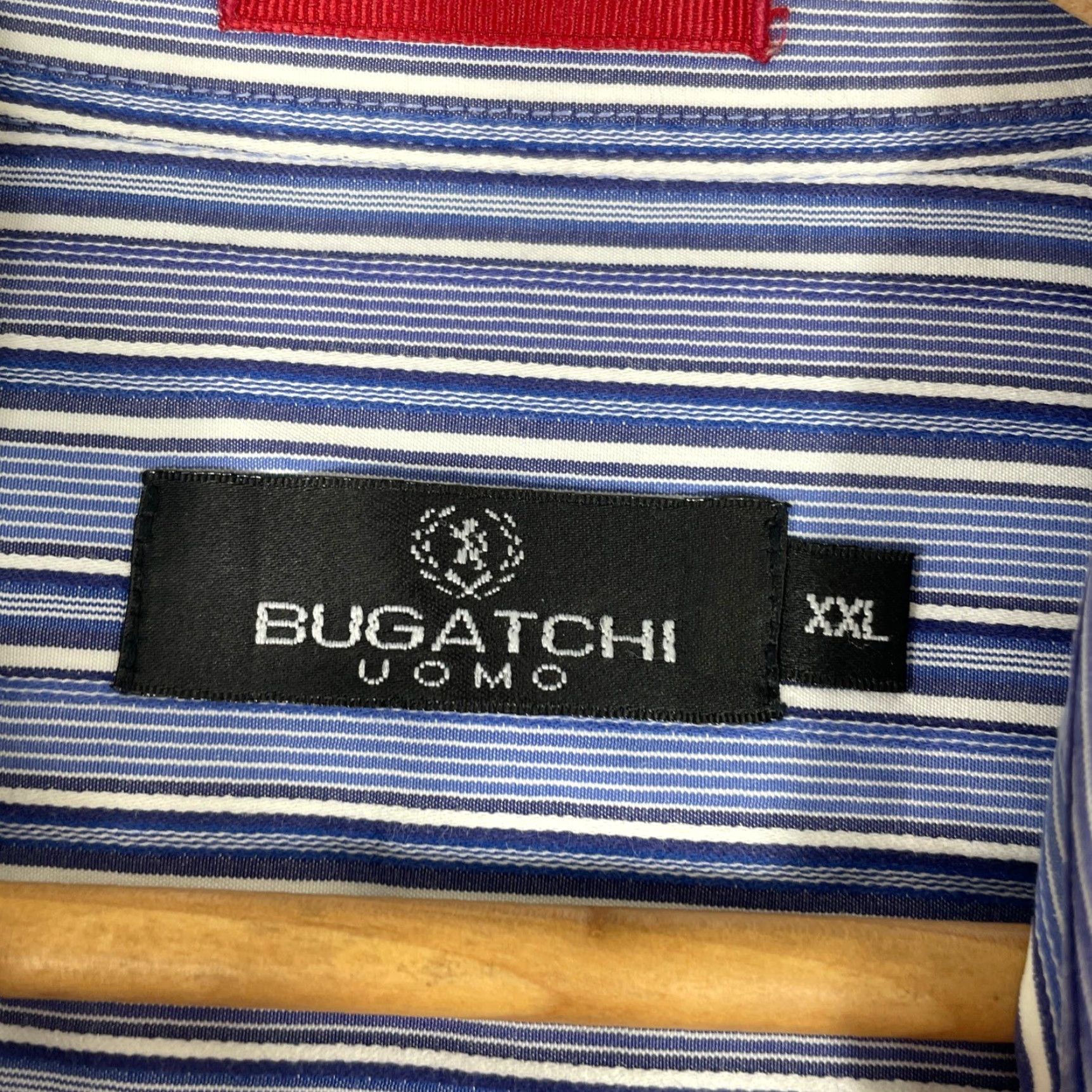 BUGATCHI Bugatchi Uomo Shirt Button-Down Long Sleeve Mens 2XL Blue Striped Classic Button-Up Shirt Mens Size US XXL / EU 58 / 5 - 3 Thumbnail