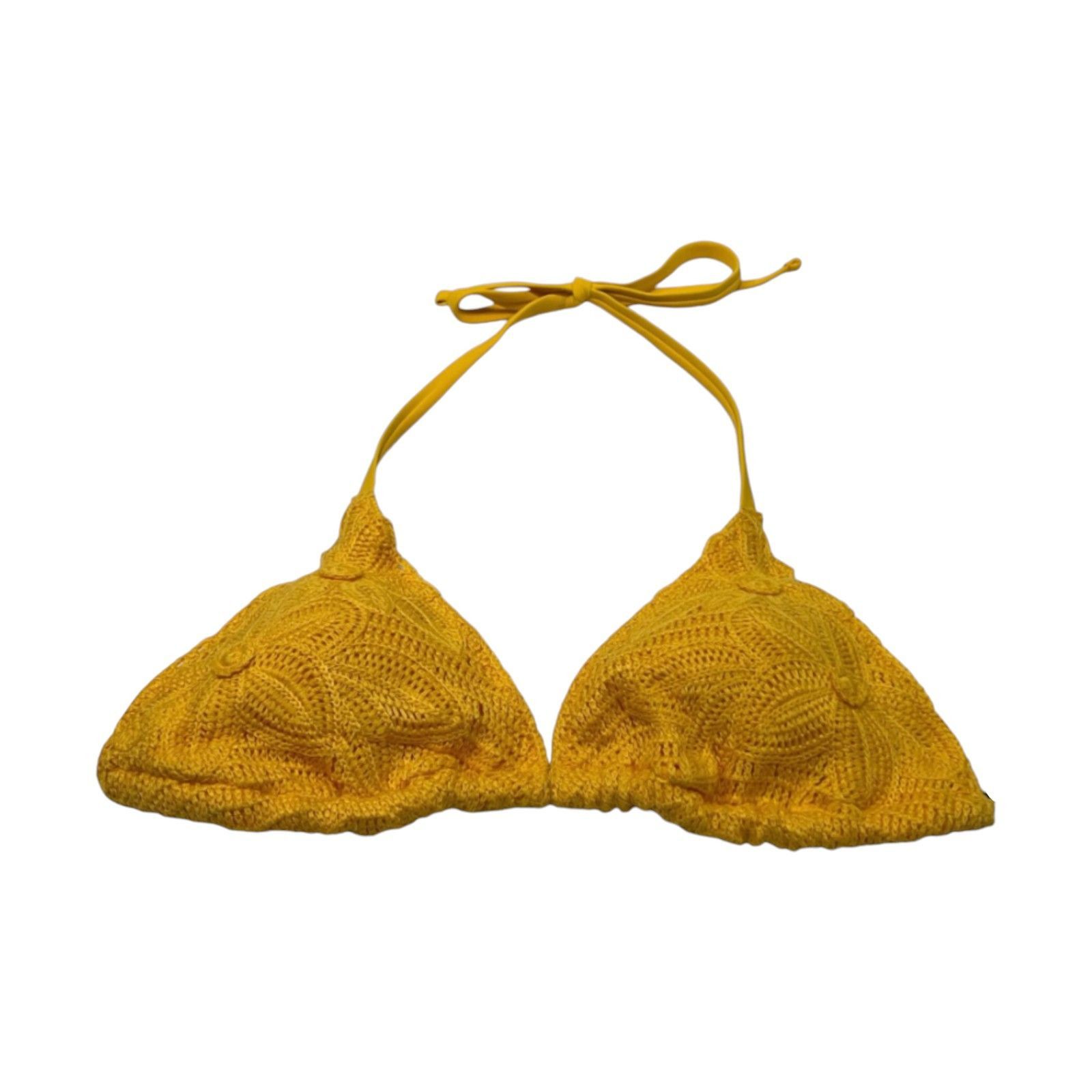 Other Shade & Shore - Women's Crochet Halter Triangle Bikini Top - Size ONE SIZE - 9 Thumbnail